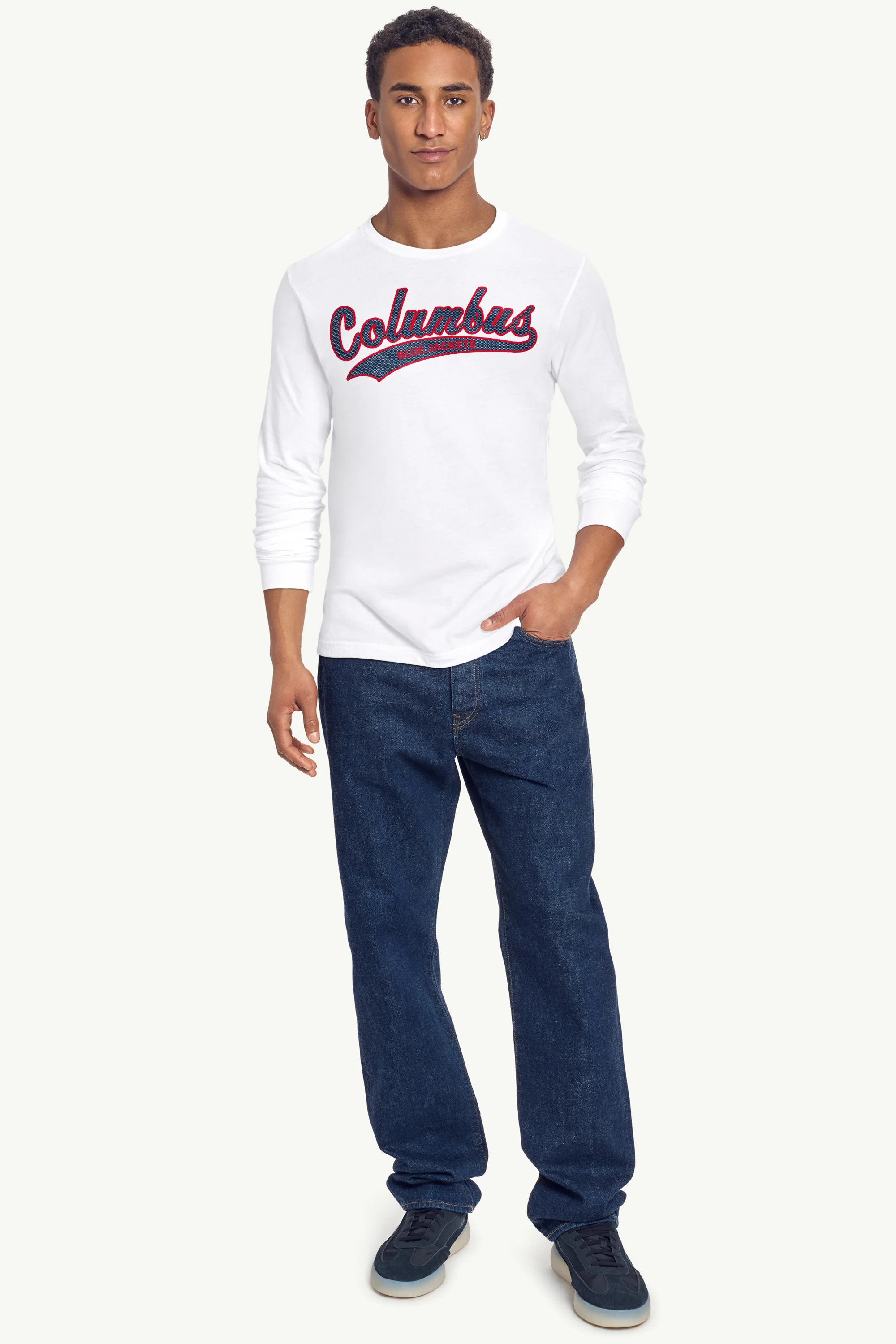 MENS COLUMBUS BLUE JACKETS TAILSWEEP LONG SLEEVE T SHIRT - Image 76