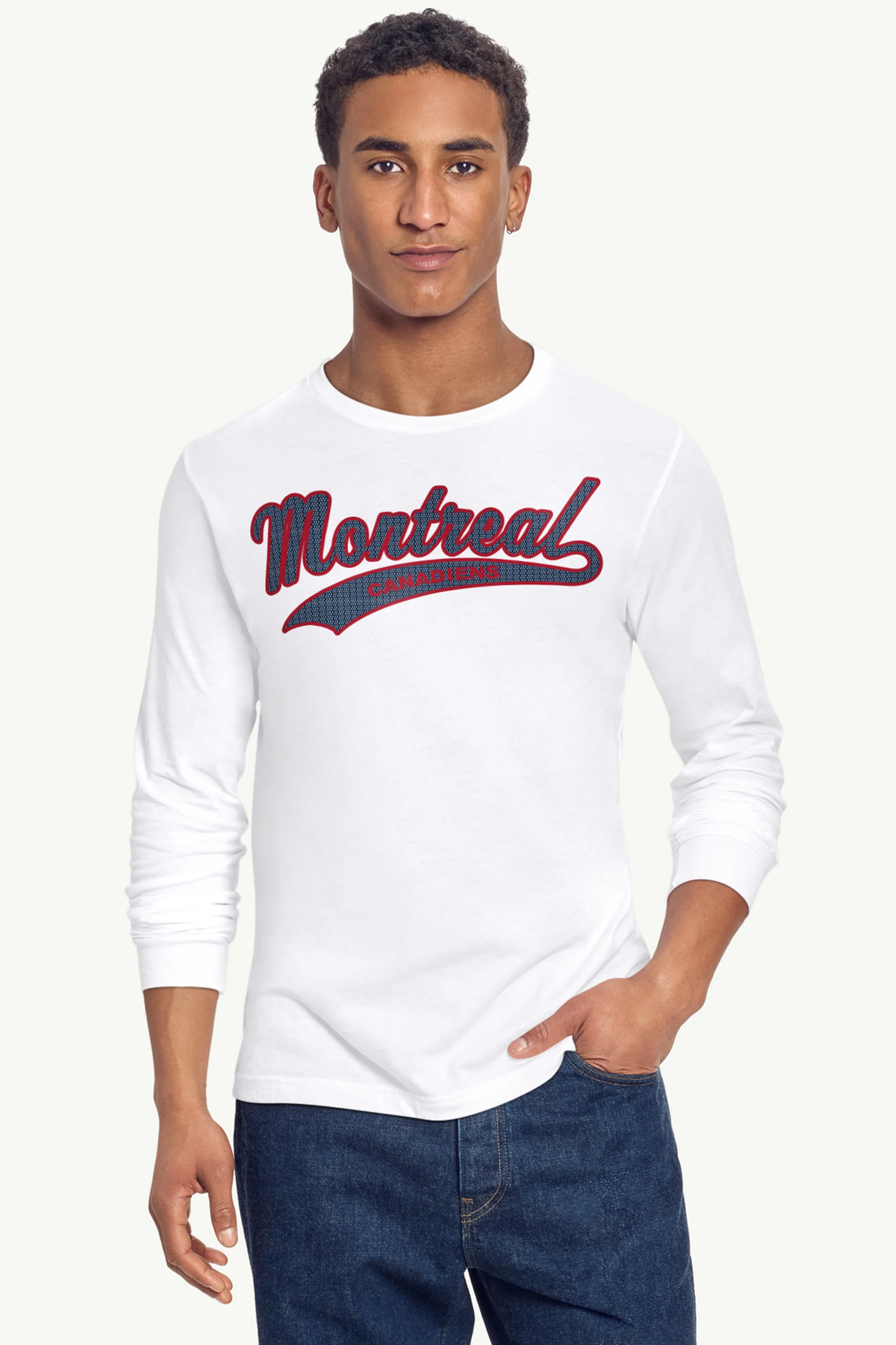 MENS MONTREAL CANADIENS TAILSWEEP LONG SLEEVE T SHIRT - Image 5