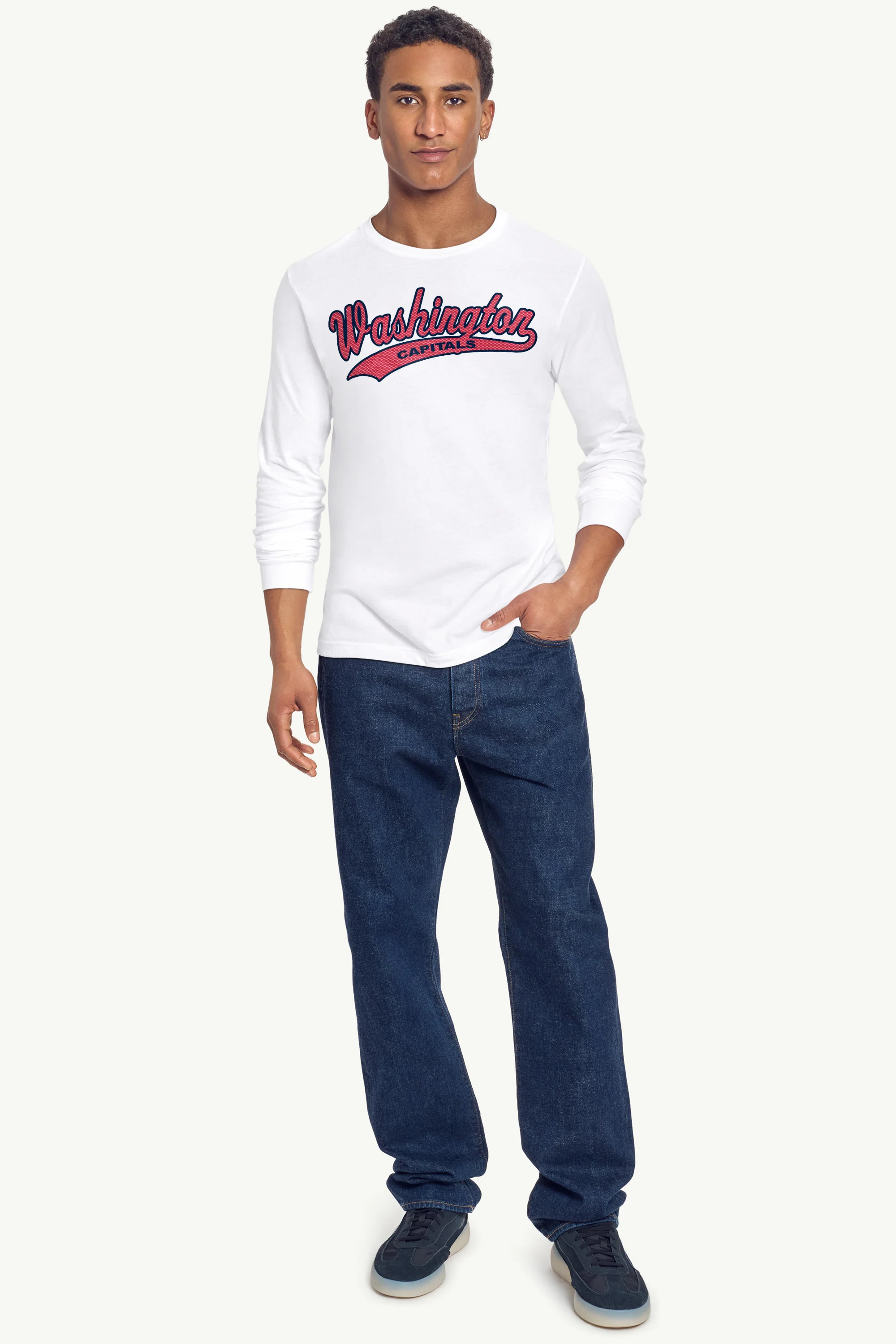 MENS WASHINGTON CAPITALS TAILSWEEP LONG SLEEVE T SHIRT - Image 5