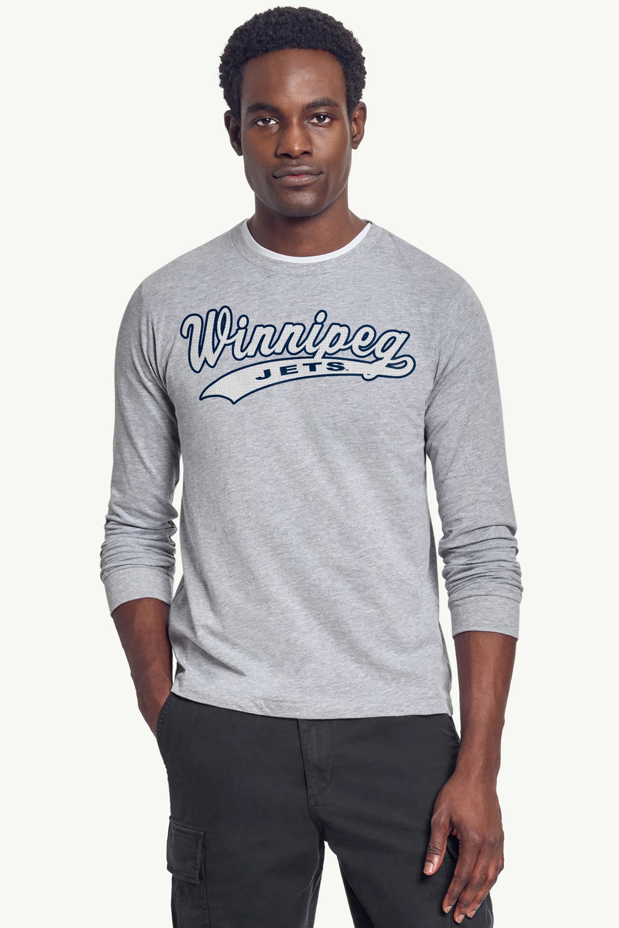 MENS WINNIPEG JETS TAILSWEEP LONG SLEEVE T SHIRT - Image 5