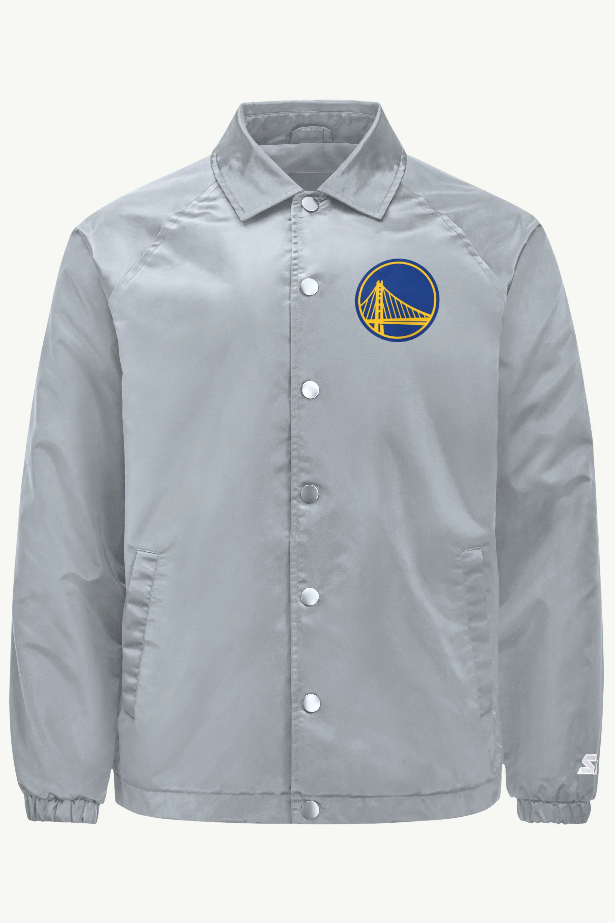 MENS GOLDEN STATE WARRIORS HALF BALL COACHES JACKET