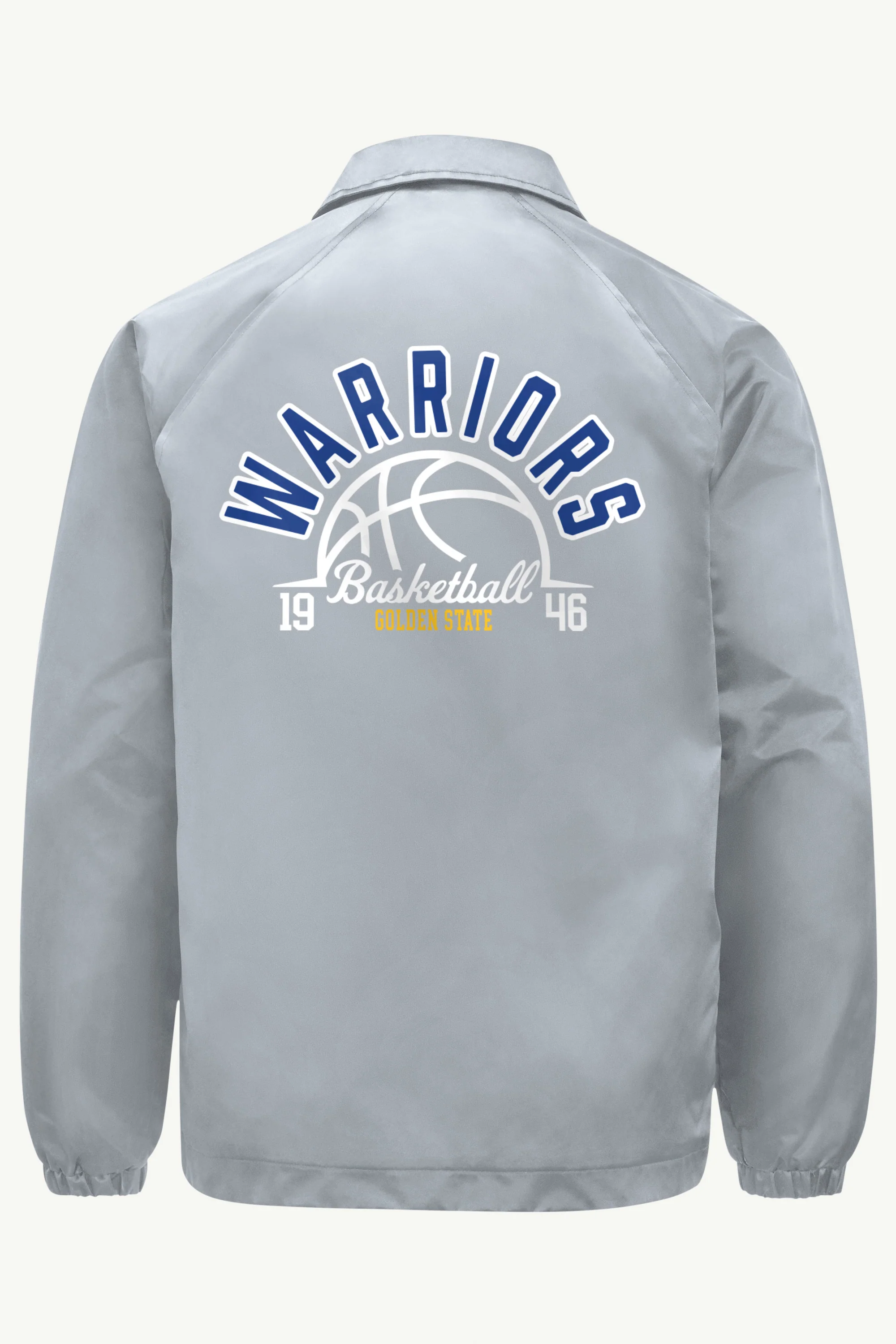 MENS GOLDEN STATE WARRIORS HALF BALL COACHES JACKET - Image 2