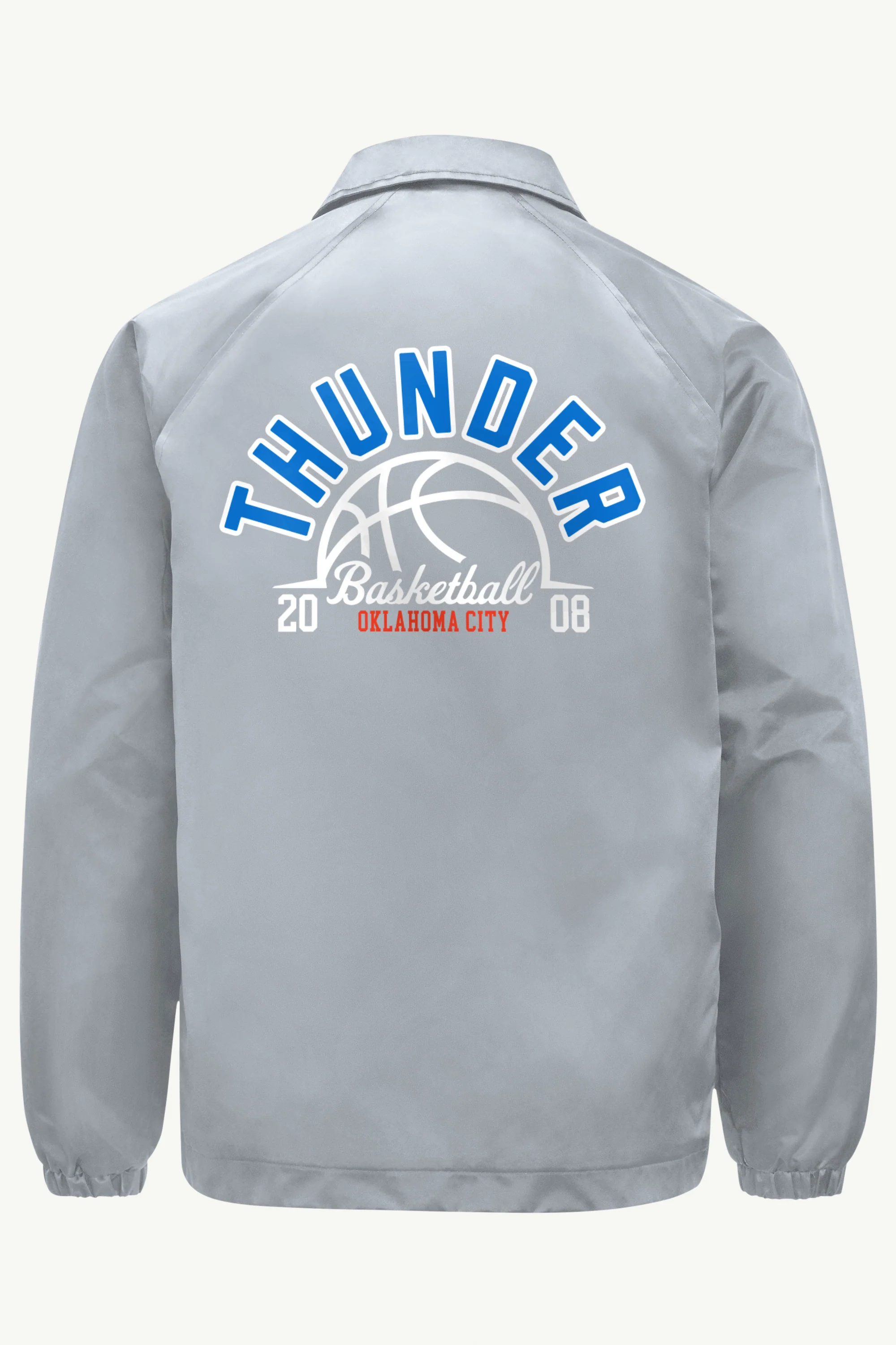 MENS OKLAHOMA CITY THUNDER HALF BALL COACHES JACKET - Image 2