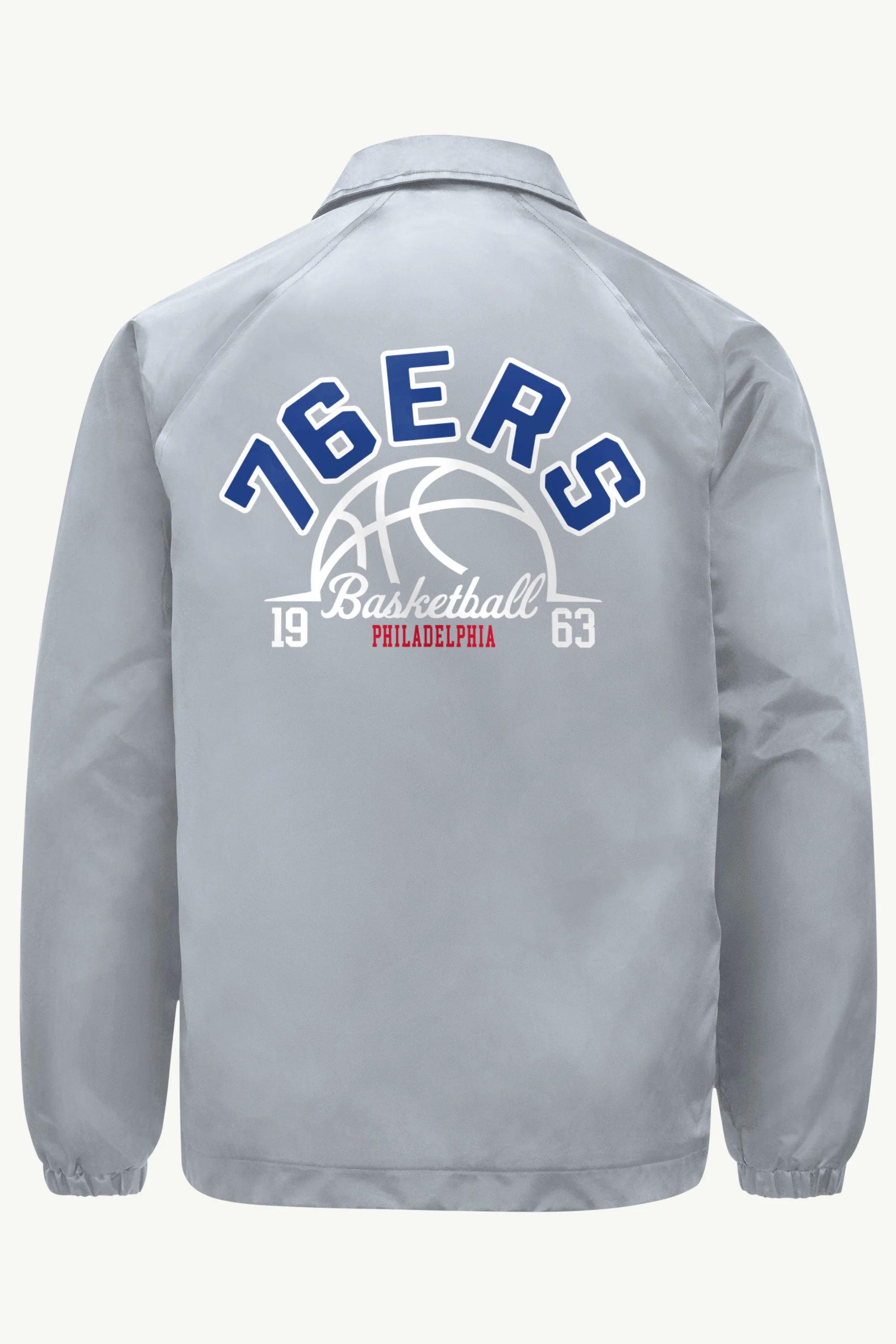 MENS PHILADEPHIA 76ERS HALF BALL COACHES JACKET - Image 2