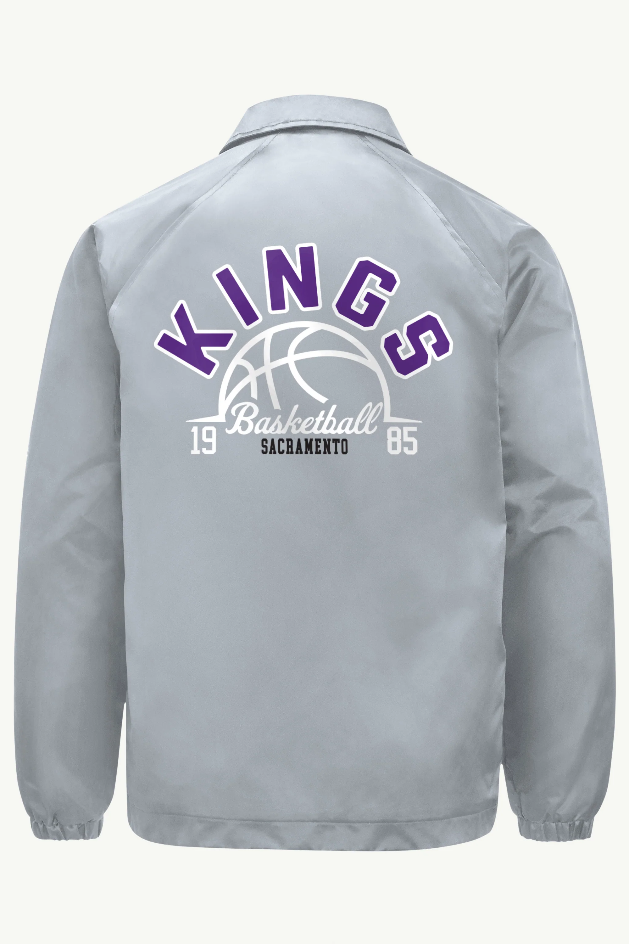 MENS SACRAMENTO KINGS HALF BALL COACHES JACKET - Image 2