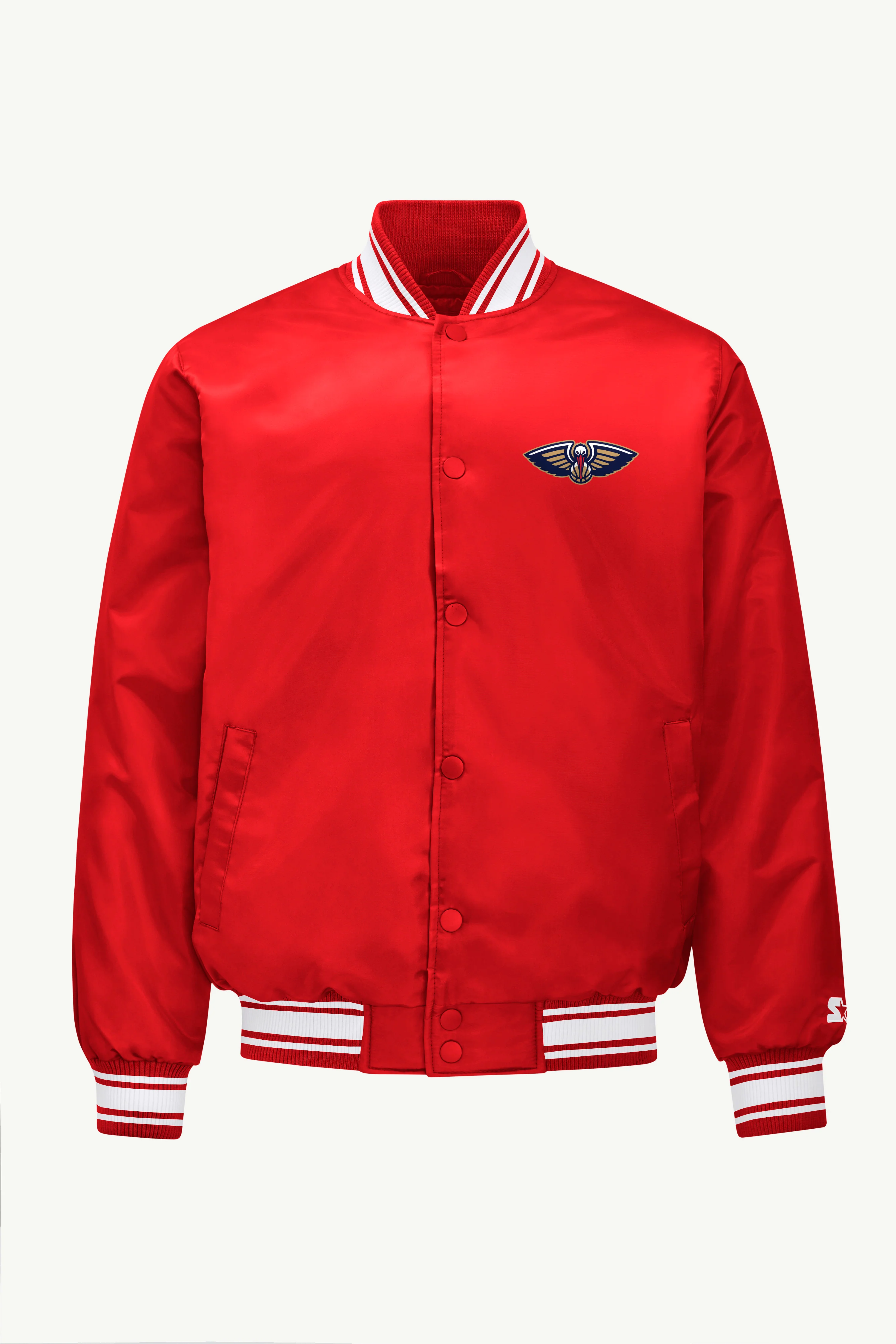 MENS NEW ORLEAN PELICANS MESH LOOK SATIN VARSITY JACKET