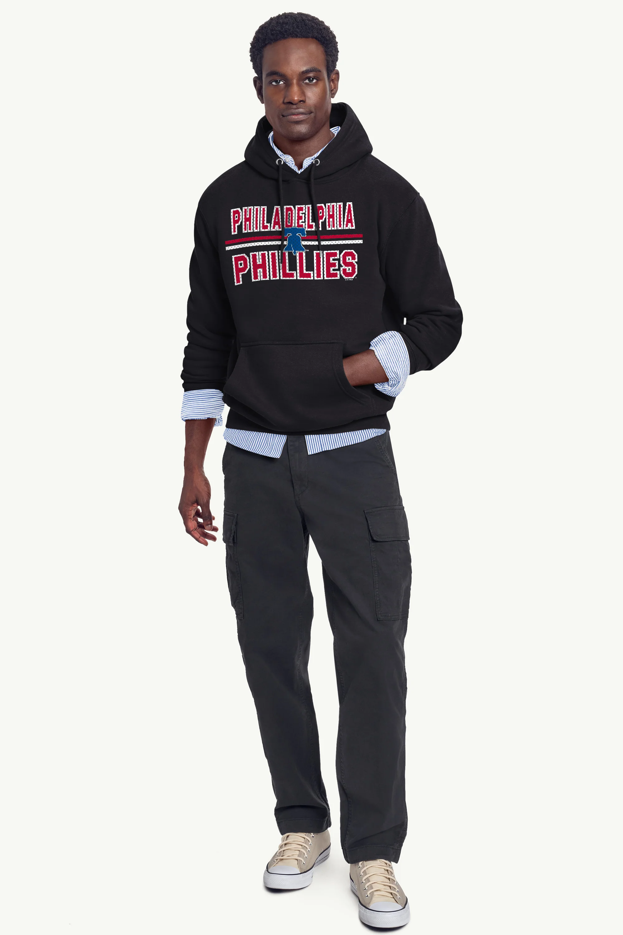 MENS PHILADELPHIA PHILLIES MESH LOOK HOODIE - Image 3