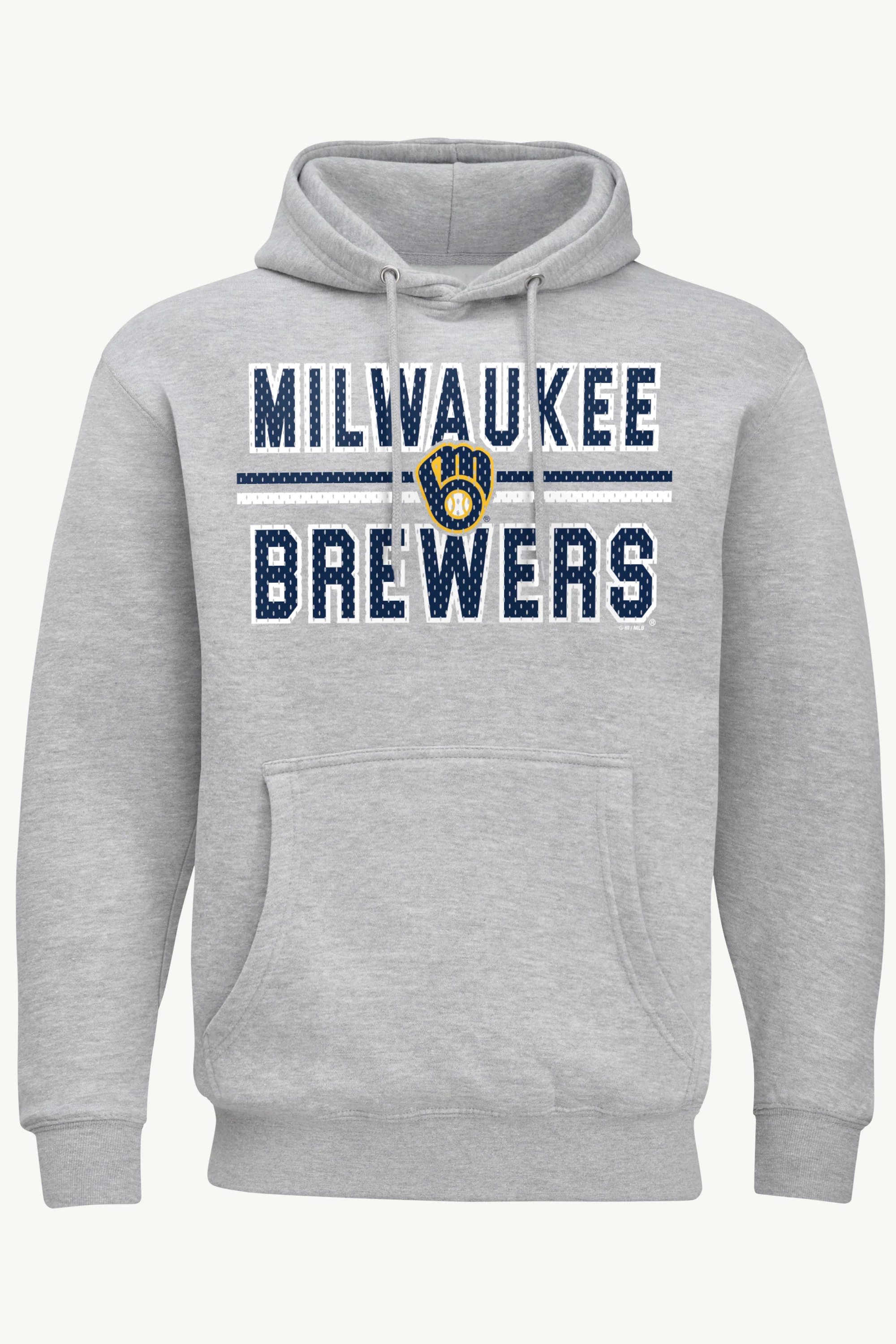MENS MILWAUKEE BREWERS MESH LOOK HOODIE