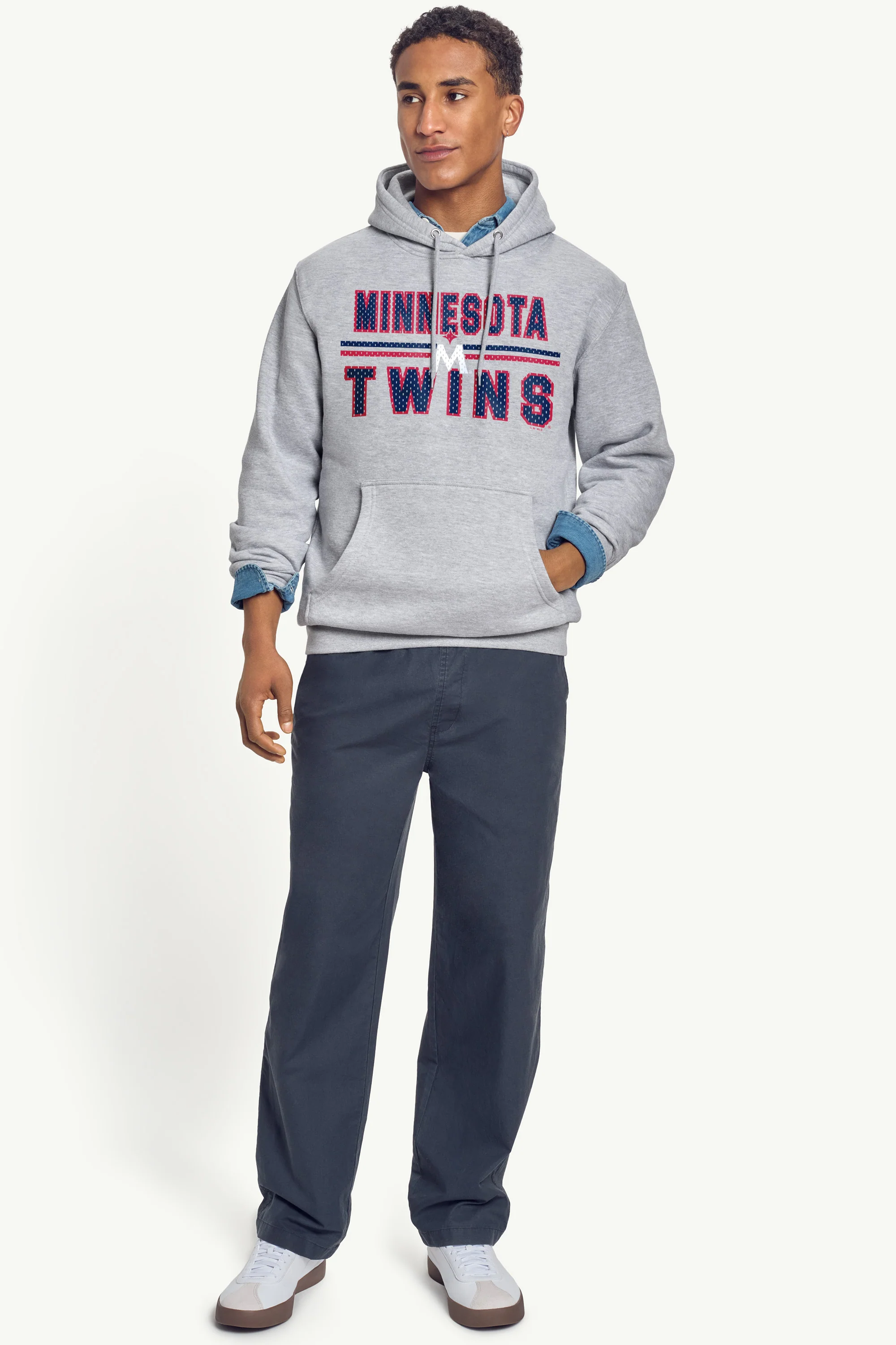 MENS MINNESOTA TWINS MESH LOOK HOODIE - Image 3