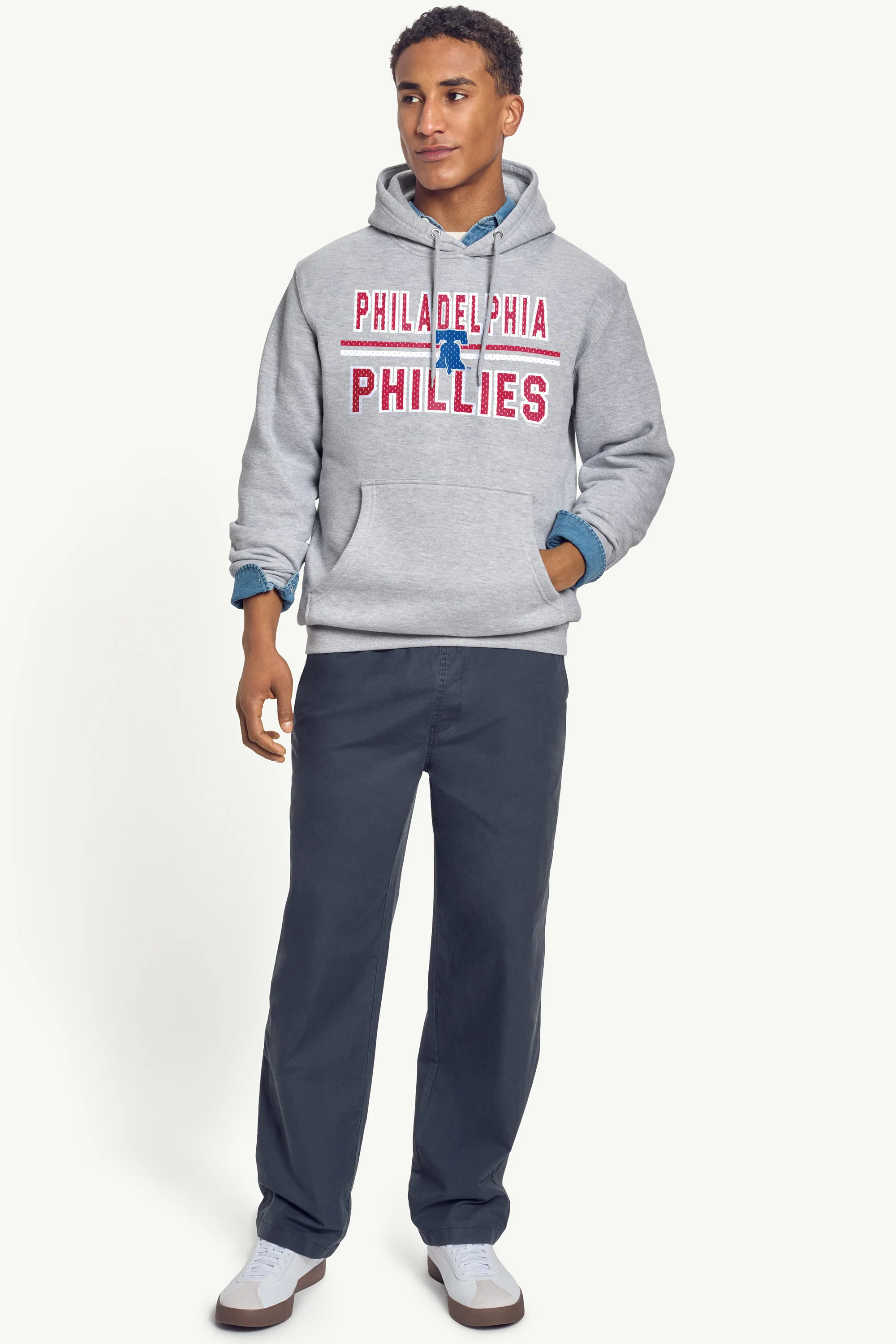 MENS PHILADELPHIA PHILLIES MESH LOOK HOODIE - Image 3