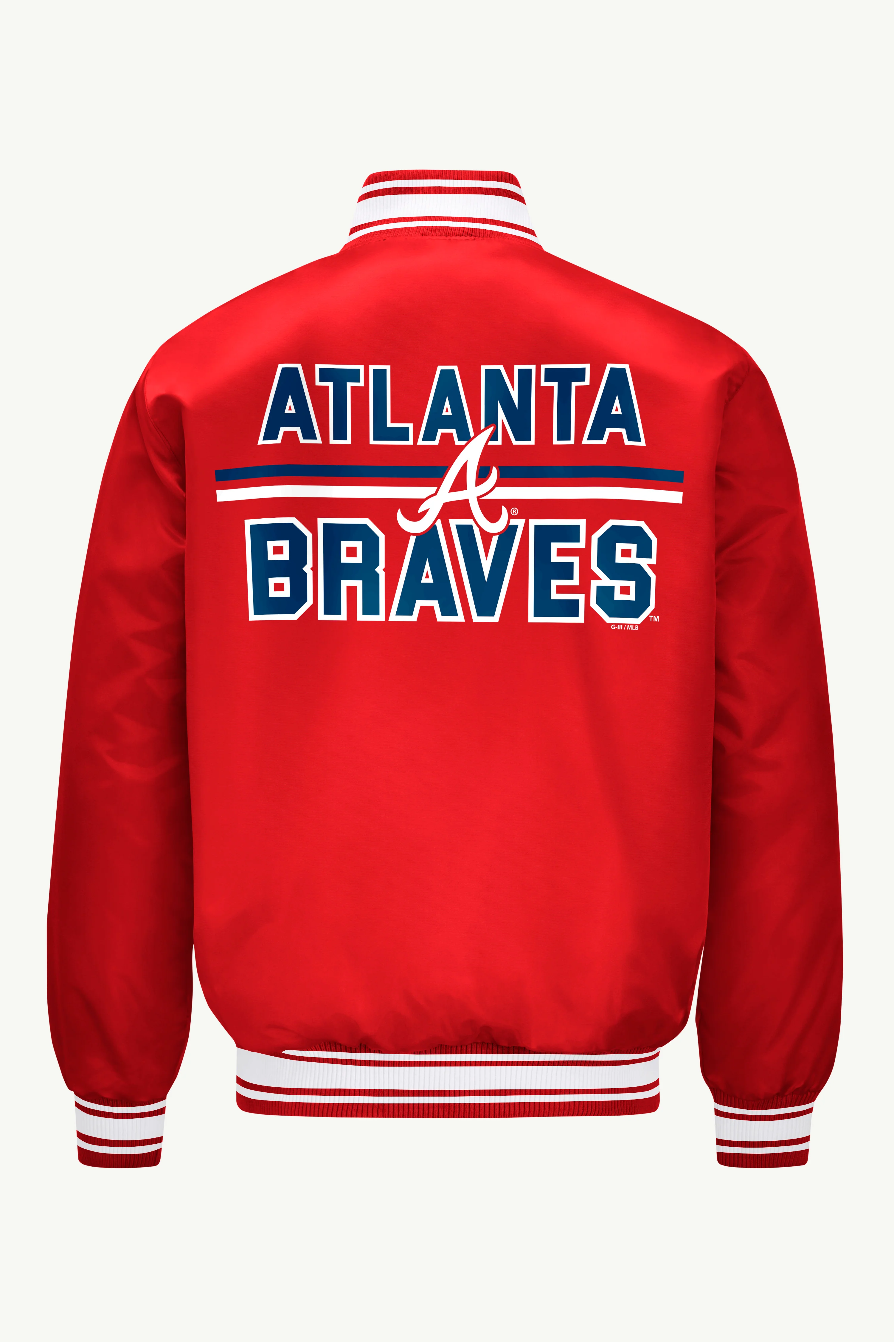 MENS ATLANTA BRAVES SATIN VARSITY JACKET - Image 2