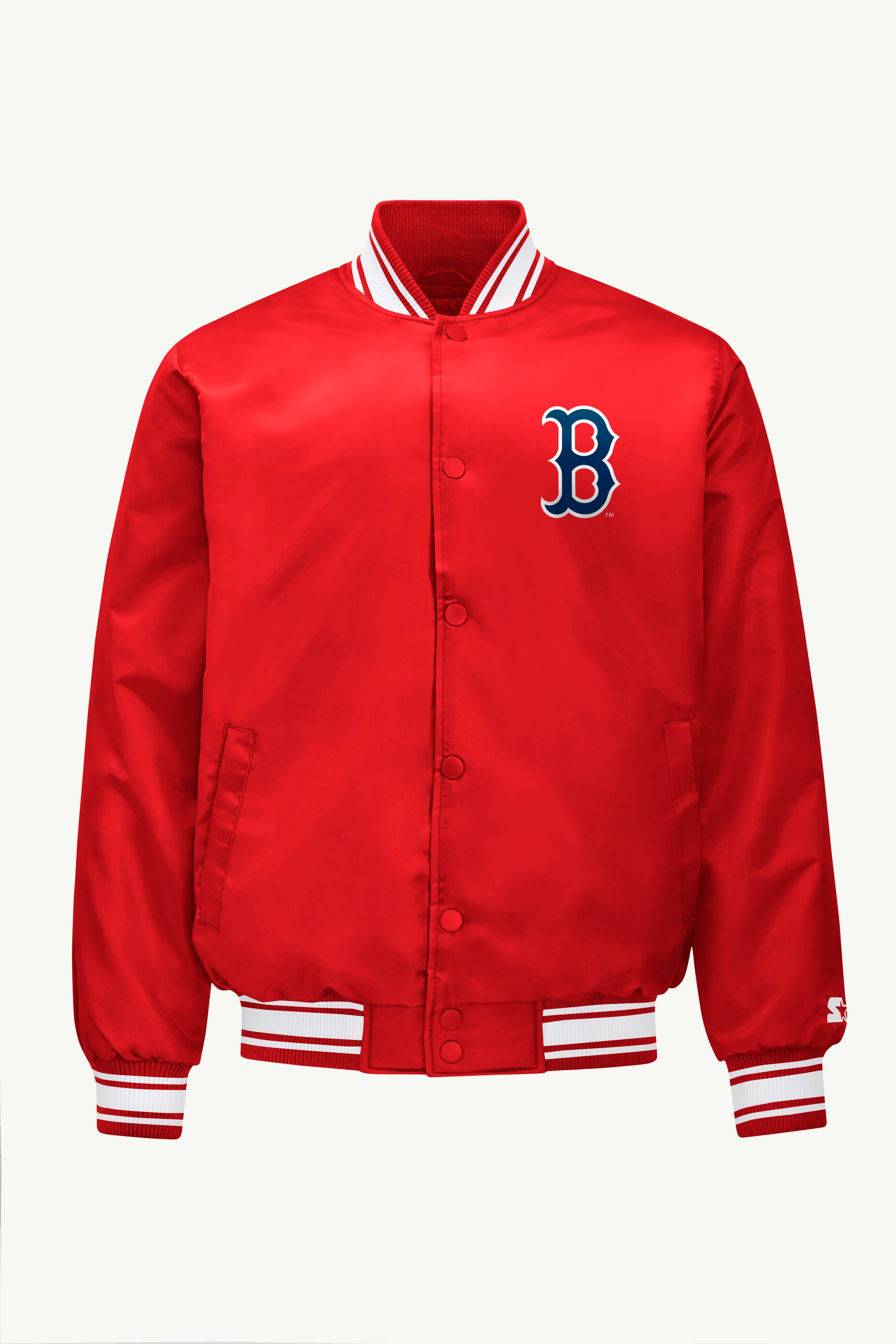 MENS BOSTON RED SOX SATIN VARSITY JACKET