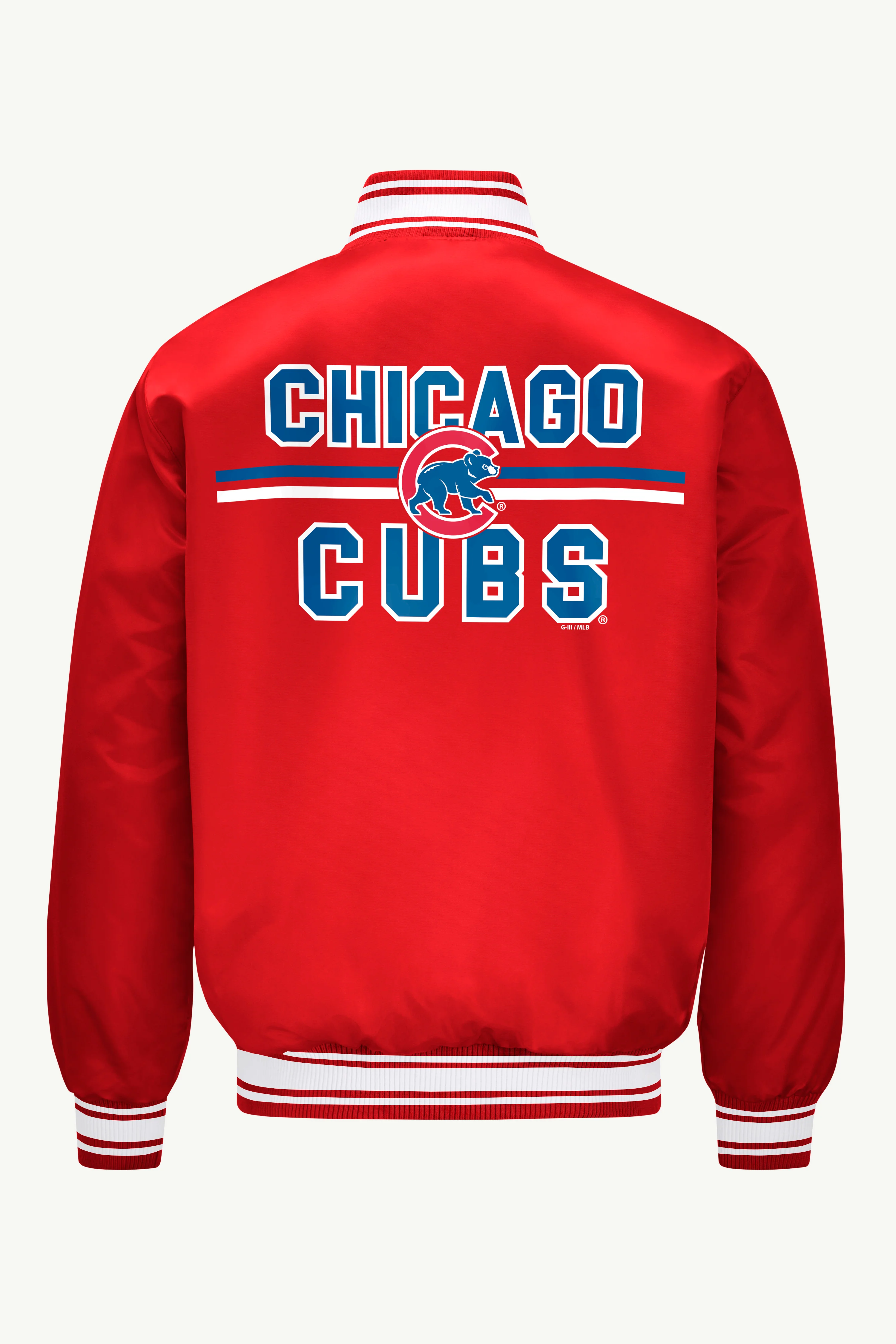 MENS CHICAGO CUBS SATIN VARSITY JACKET - Image 3