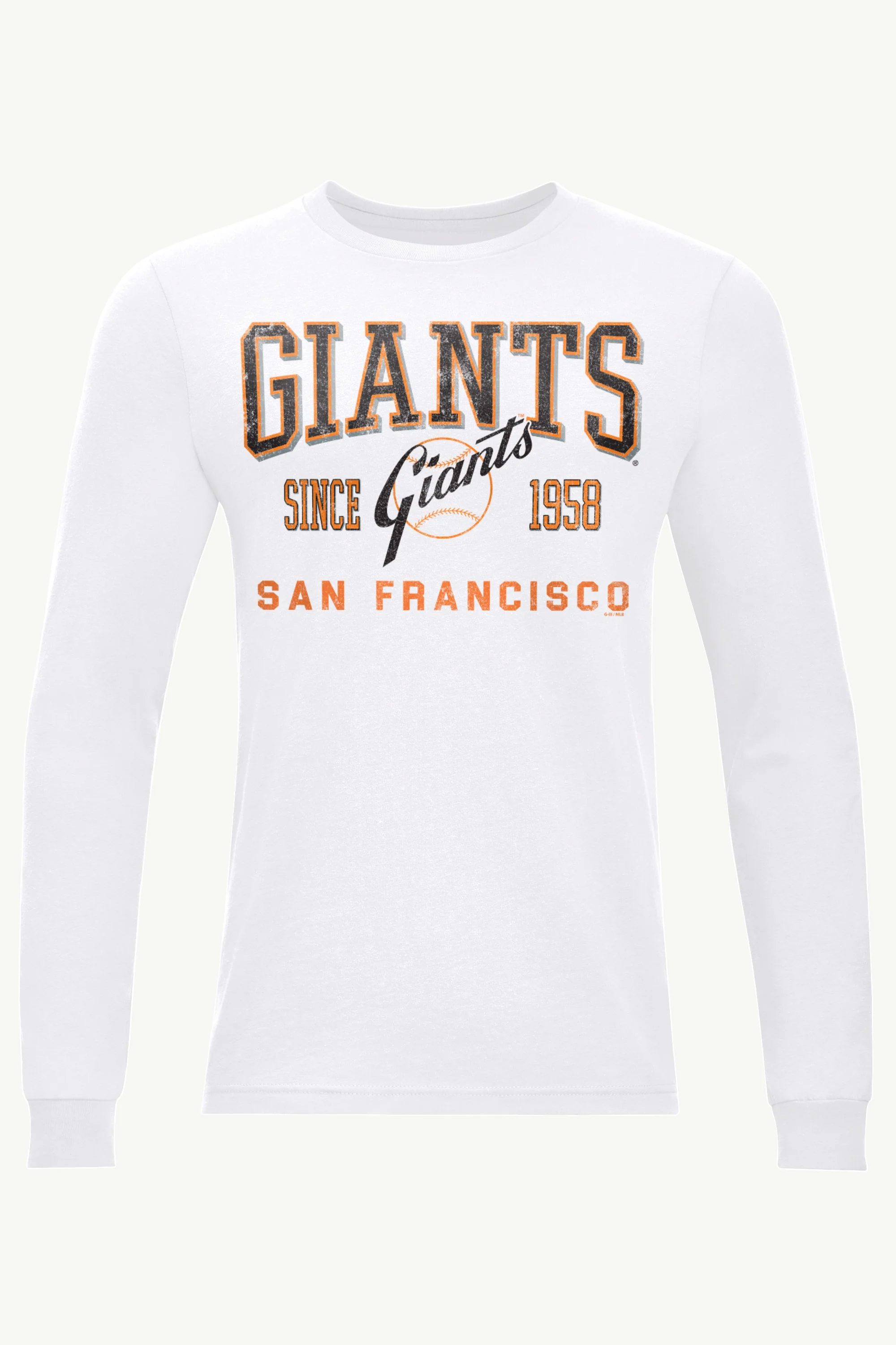 MENS SAN FRANCISCO GIANTS RETRO LONG SLEEVE T SHIRT