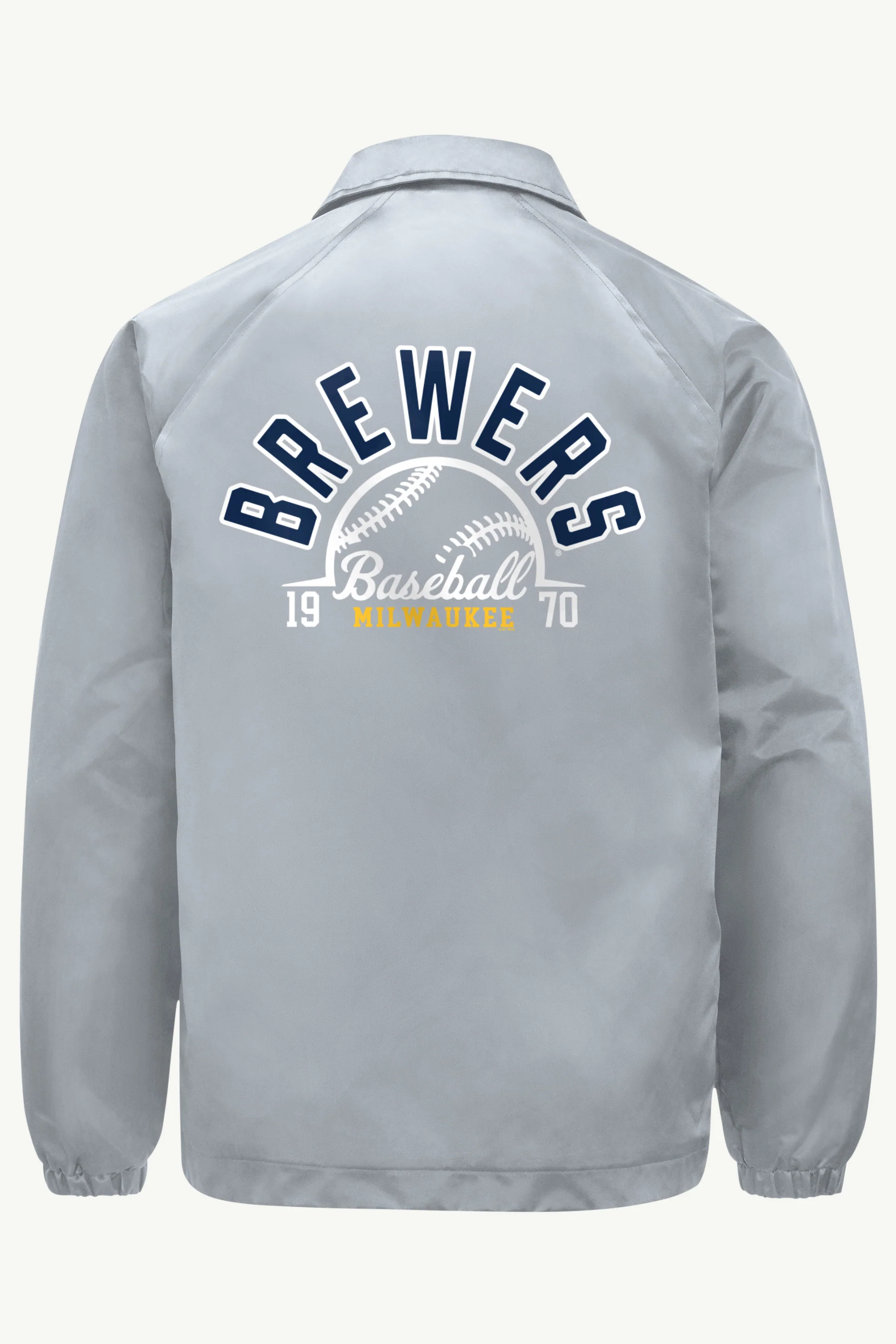 MENS MILWAUKEE BREWERS RETRO TEAM COACHES JACKET - Image 2