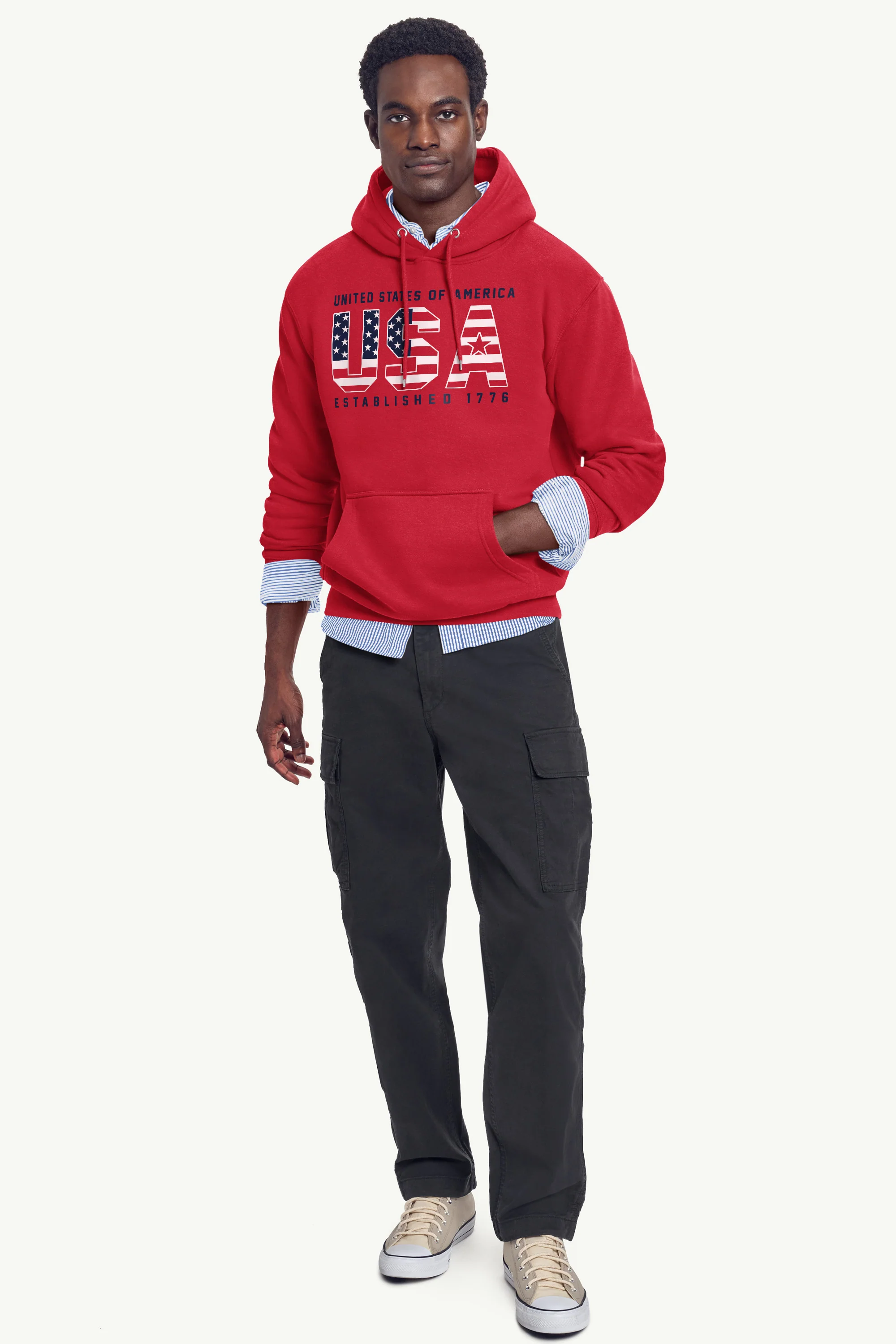MENS STARTER USA FLAG HOODIE - Image 4