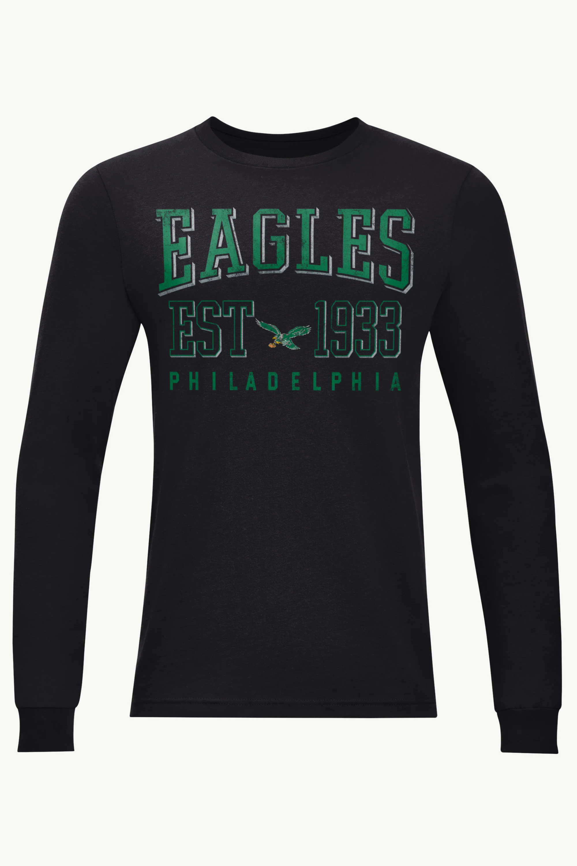 MENS PHILADELPHIA EAGLES RETRO LONG SLEEVE T SHIRT