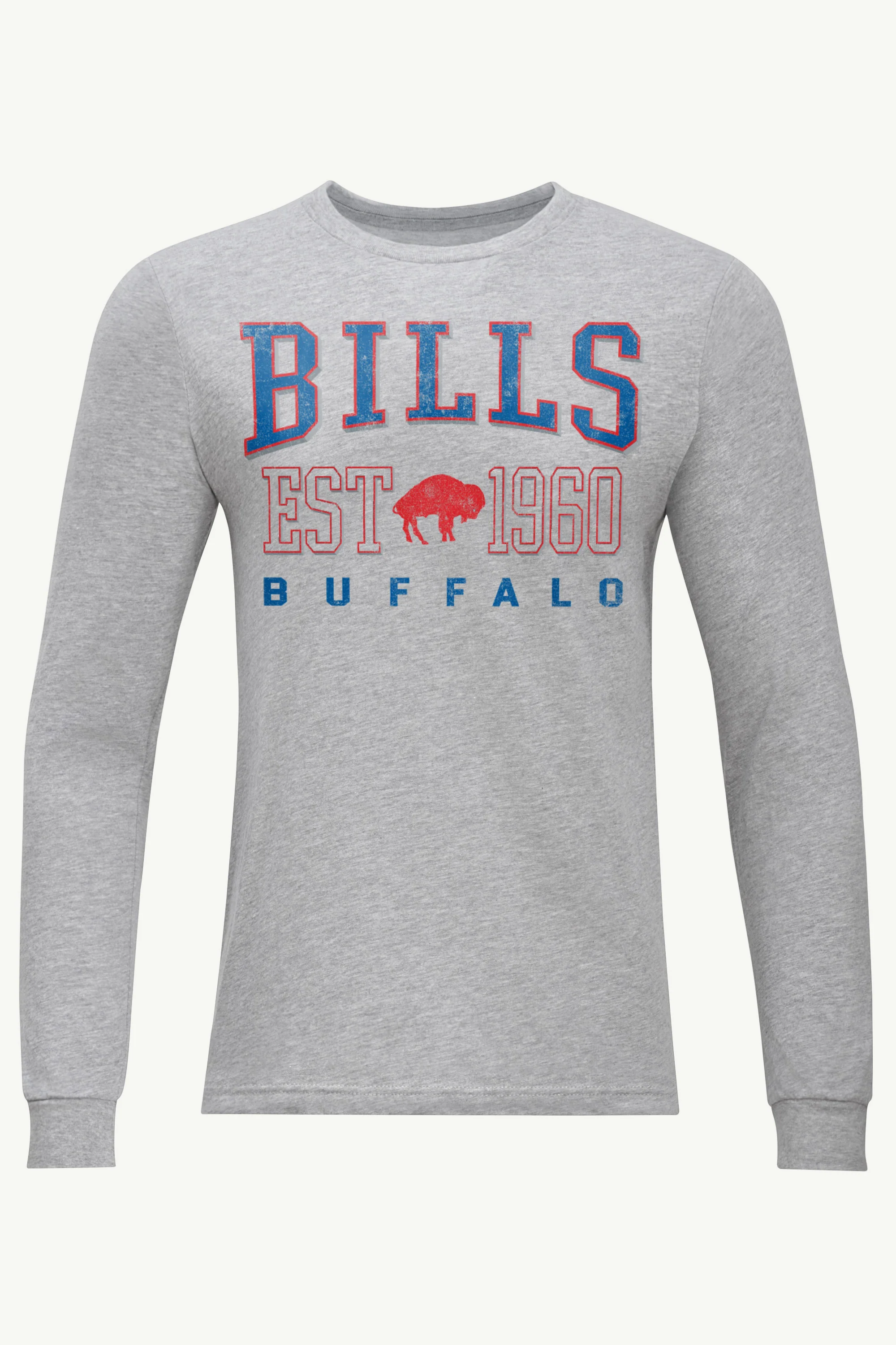 MENS BUFFALO BILLS RETRO LONG SLEEVE T SHIRT