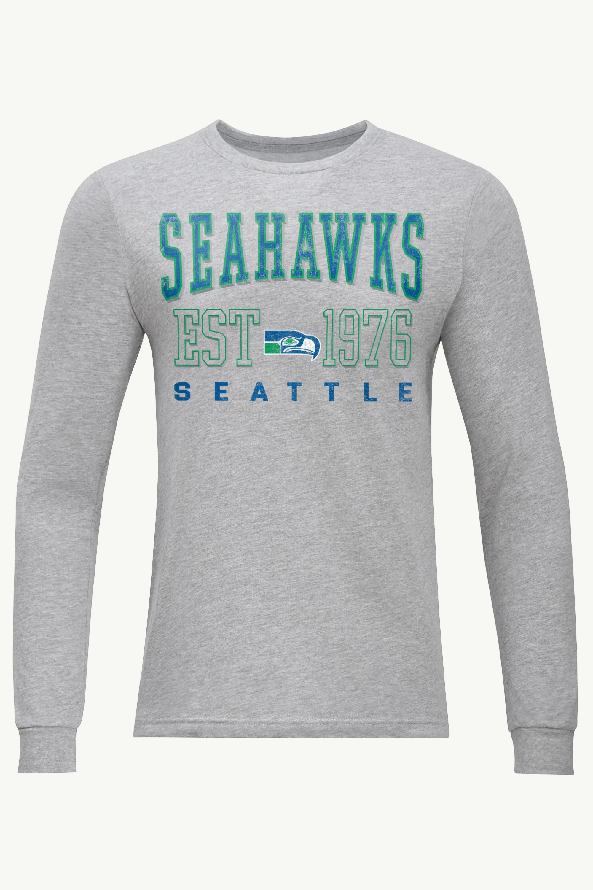 MENS SEATTLE SEAHAWKS RETRO LONG SLEEVE T SHIRT