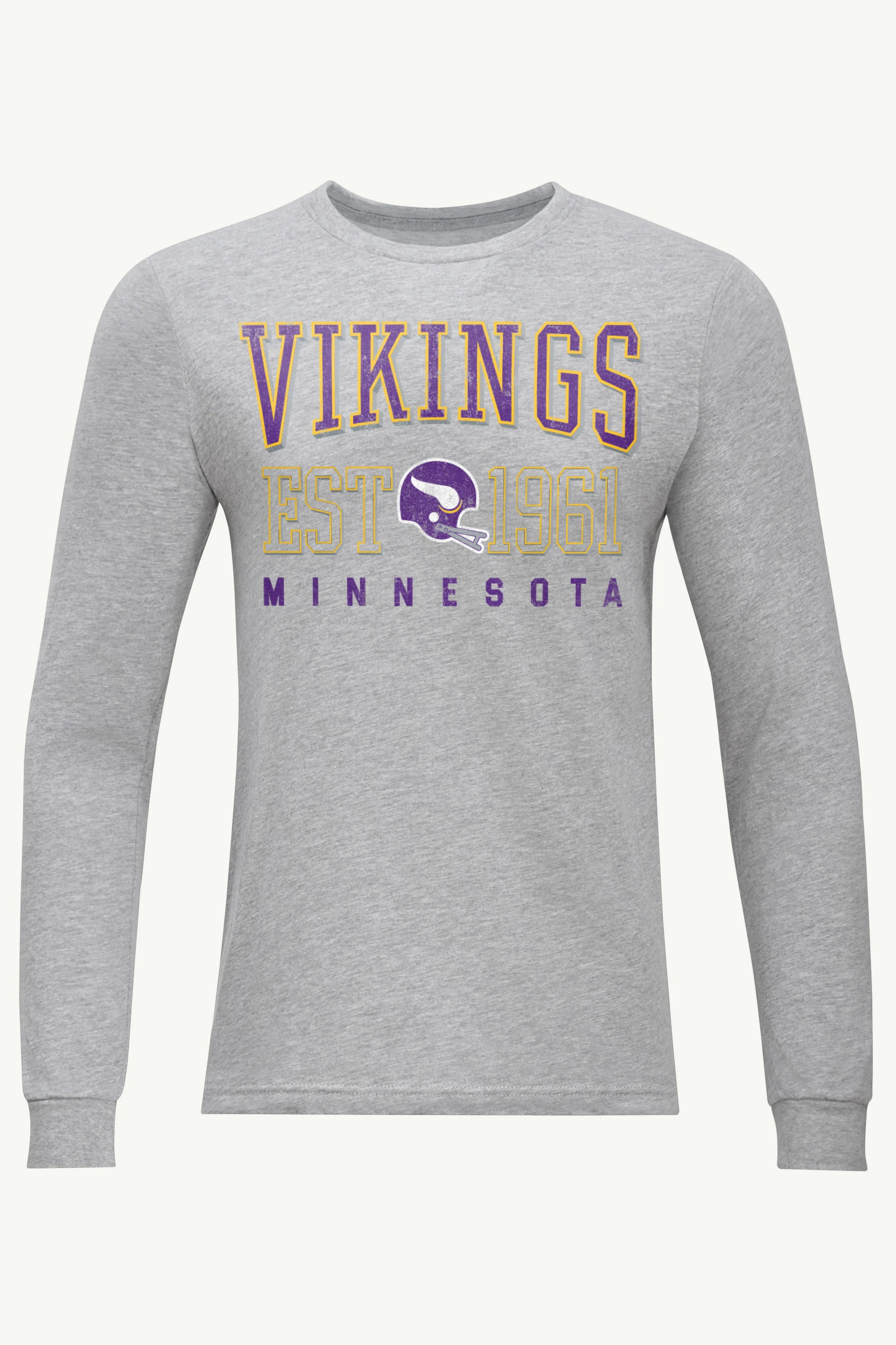 MENS MINNESOTA VIKINGS RETRO LONG SLEEVE T SHIRT