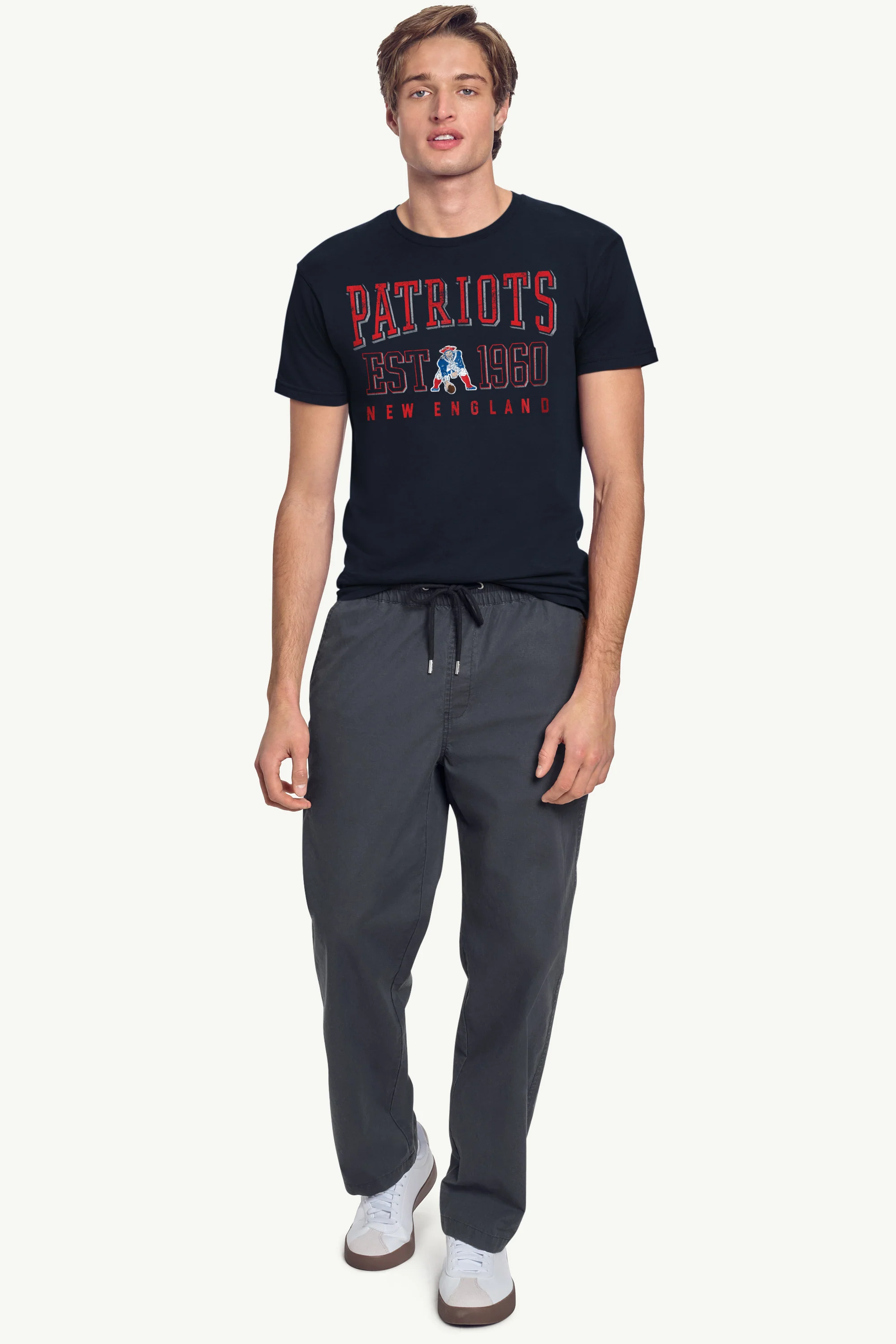 MENS NEW ENGLAND PATRIOTS RETRO T SHIRT - Image 3