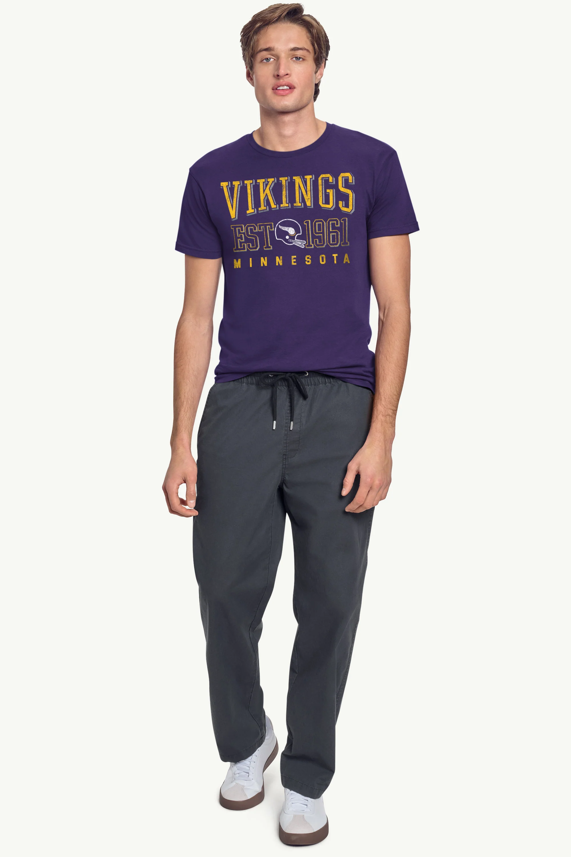 MENS MINNESOTA VIKINGS RETRO T SHIRT - Image 3