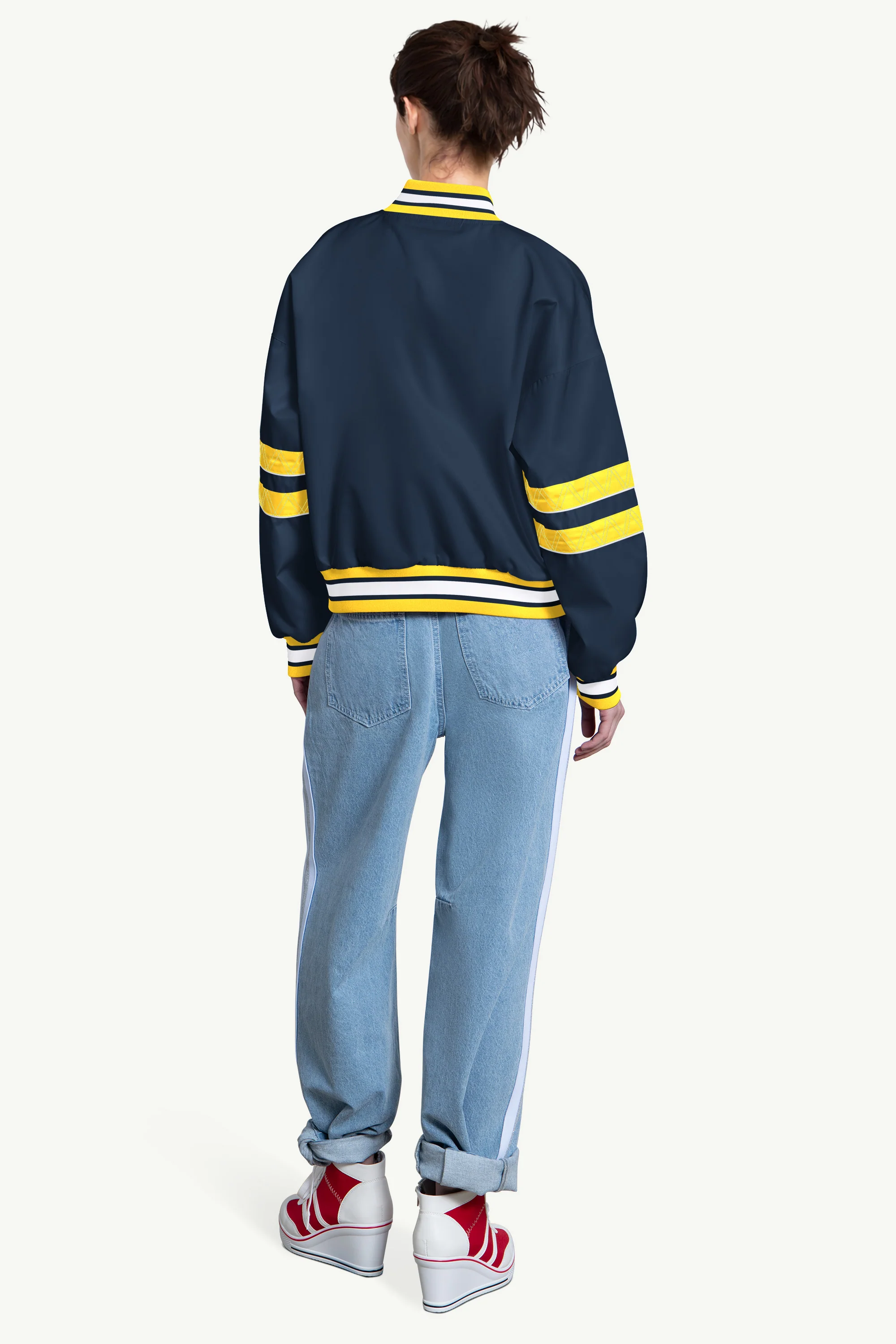 WOMENS MILWAUKEE BREWERS INTERCEPTION VARSITY JACKET - Image 2