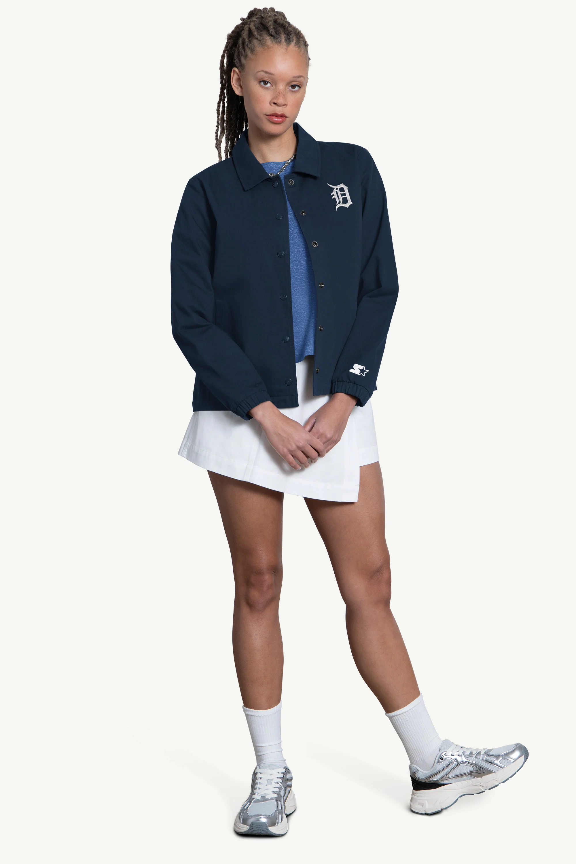 WOMENS DETROIT TIGERS COACHES JACKET - Image 4