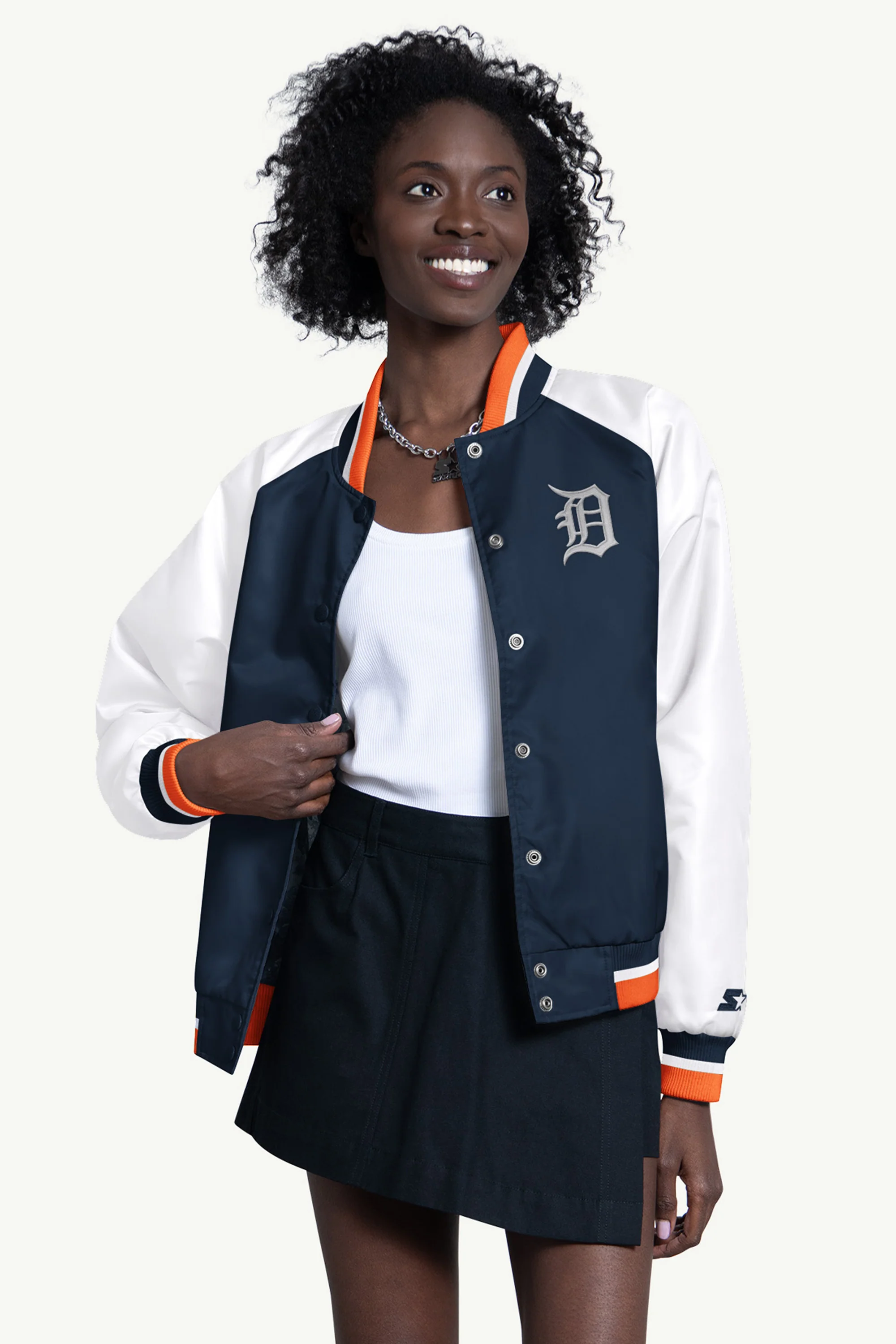 WOMENS DETROIT TIGERS BLITZ VARSITY JACKET