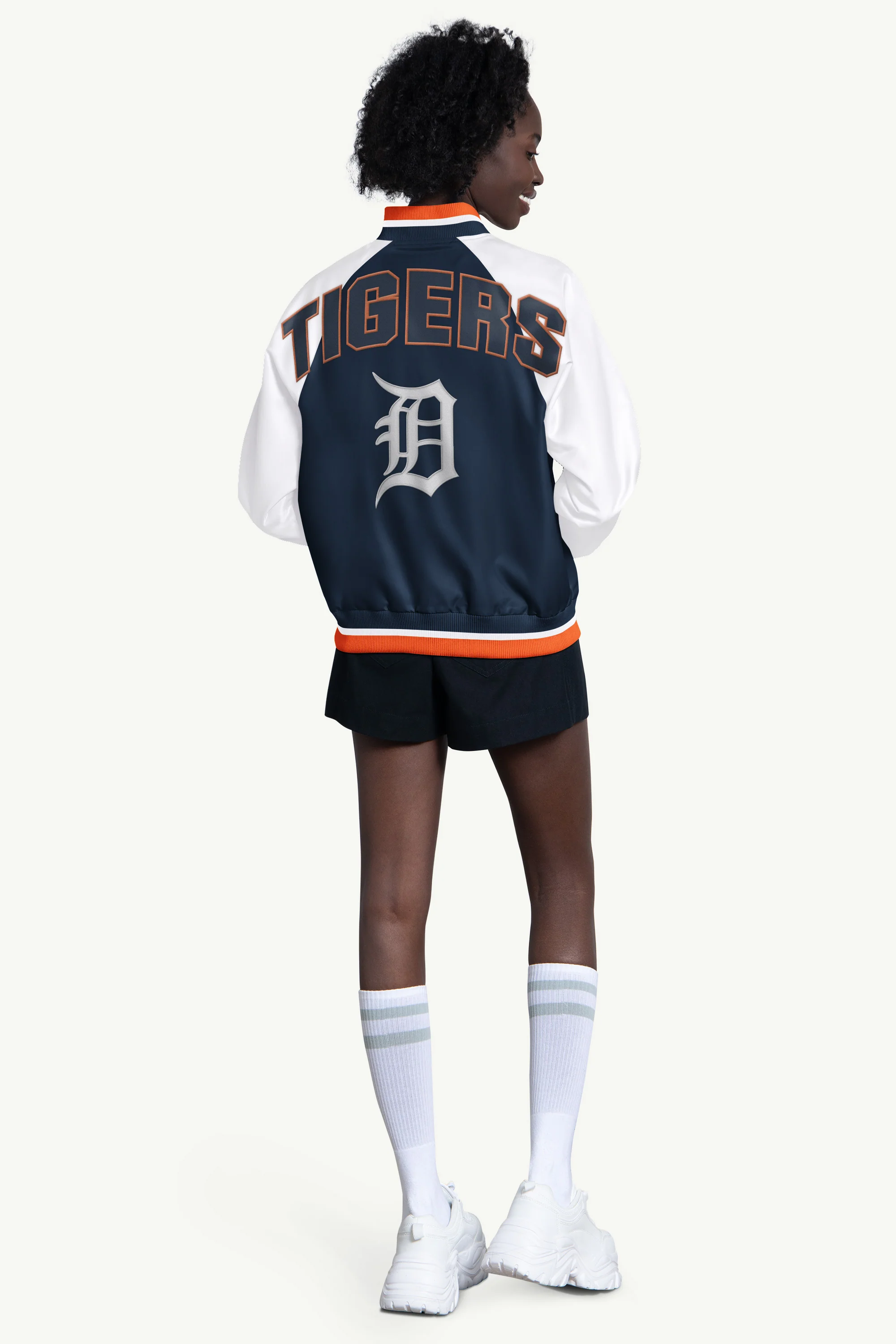 WOMENS DETROIT TIGERS BLITZ VARSITY JACKET - Image 2