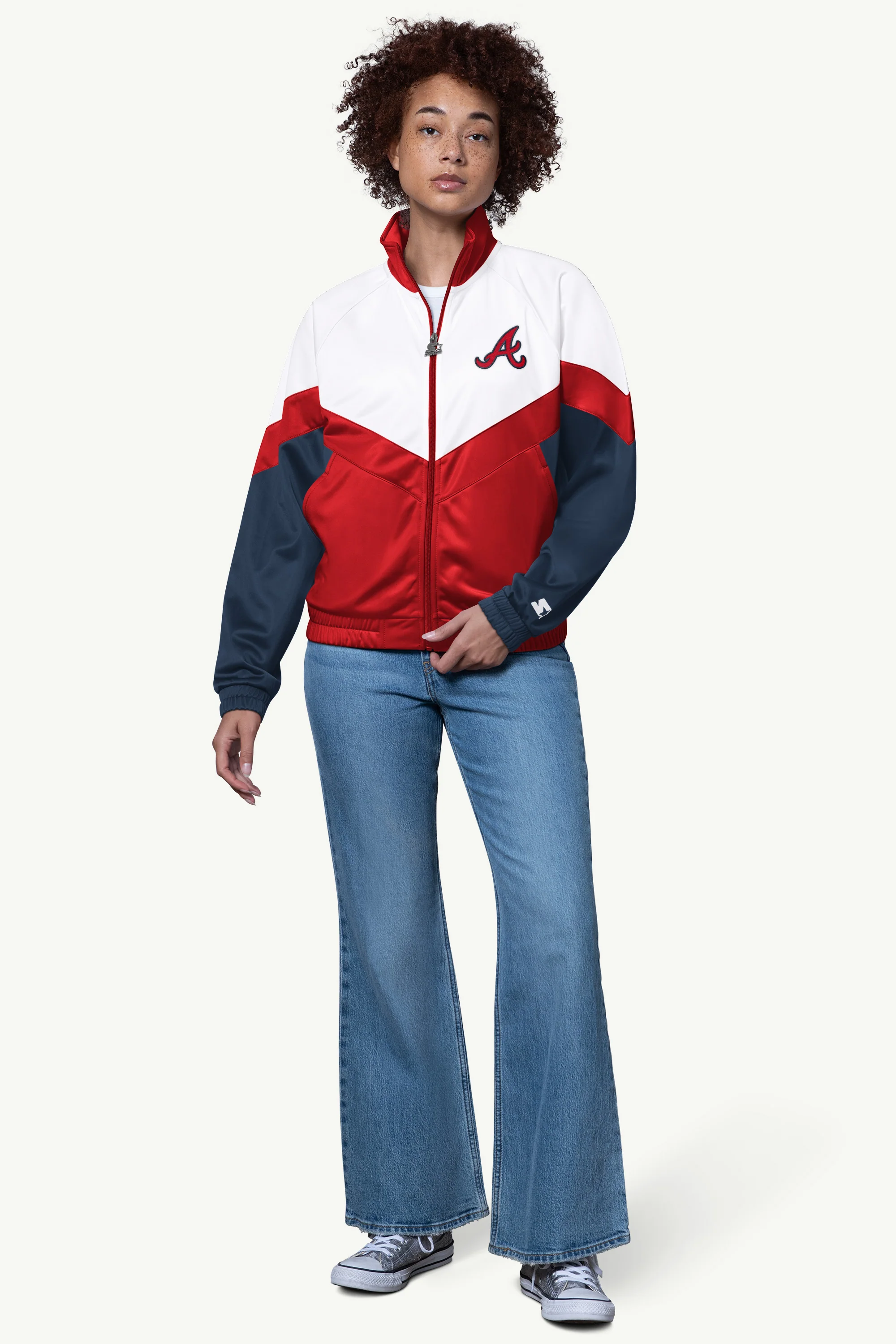 WOMENS ATLANTA BRAVES TEAMWORK TRACK JACKET - Image 3
