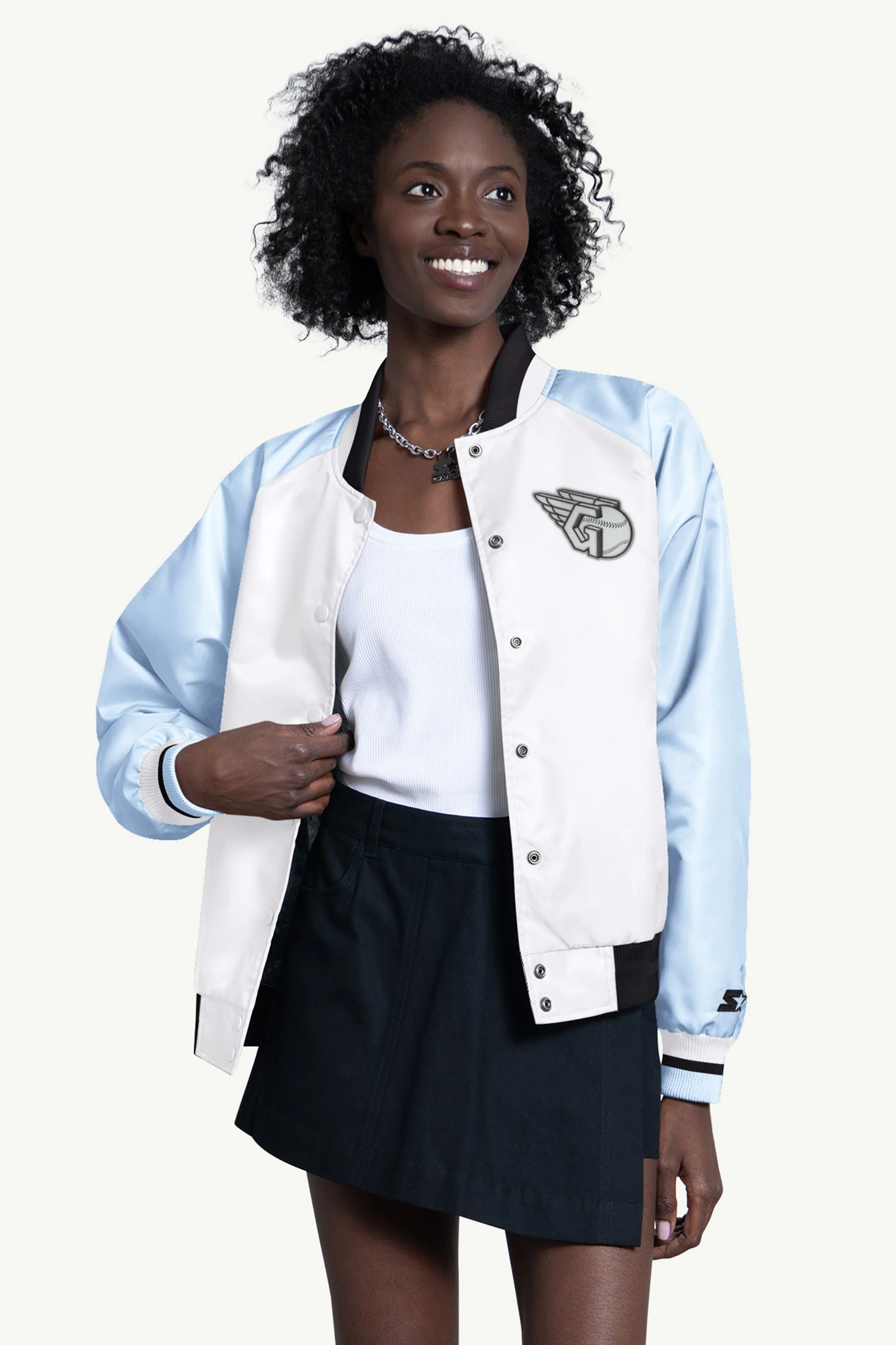 WOMENS CLEVELAND GUARDIANS BLITZ VARSITY JACKET