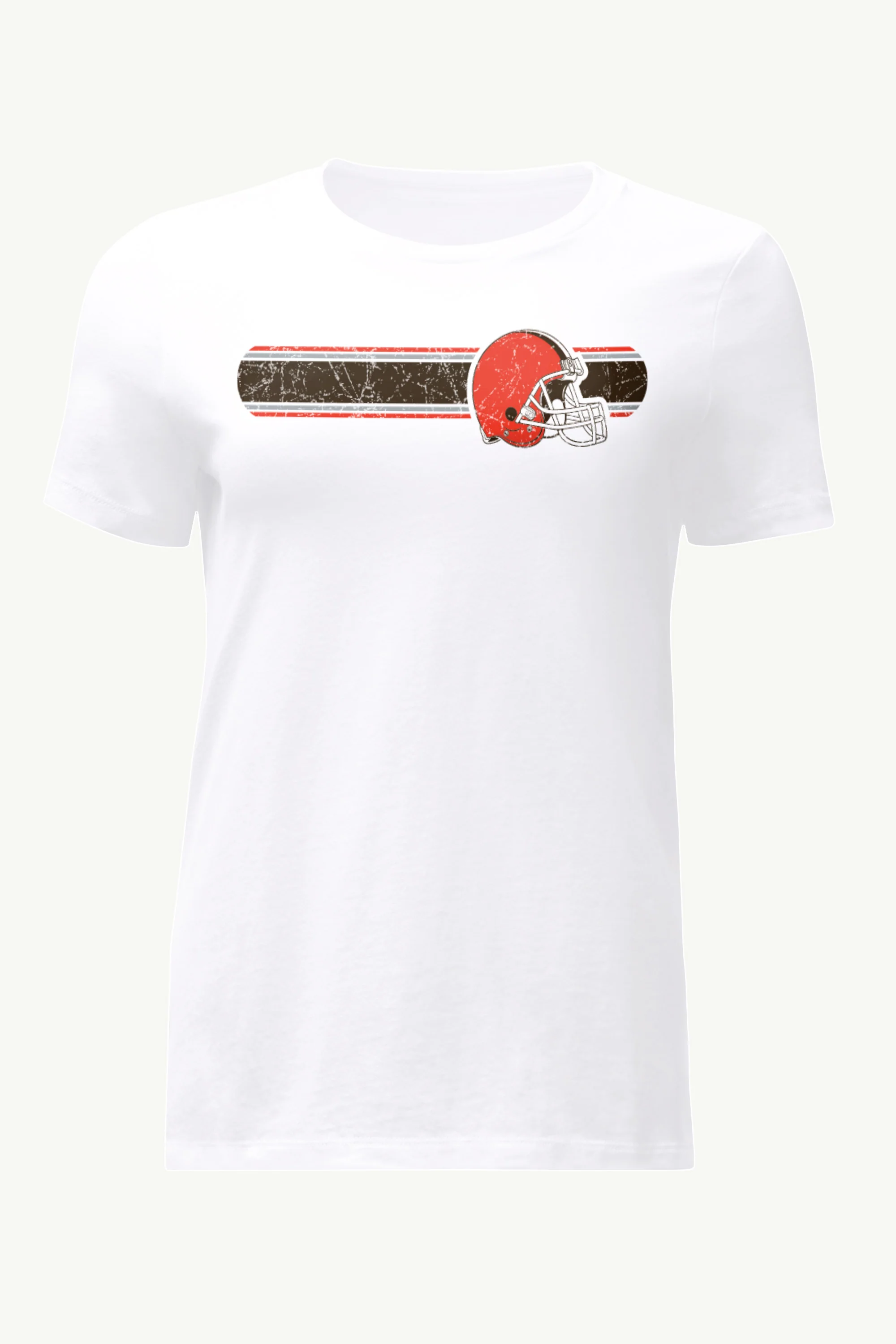 WOMENS CLEVELAND BROWNS STRIPE T SHIRT
