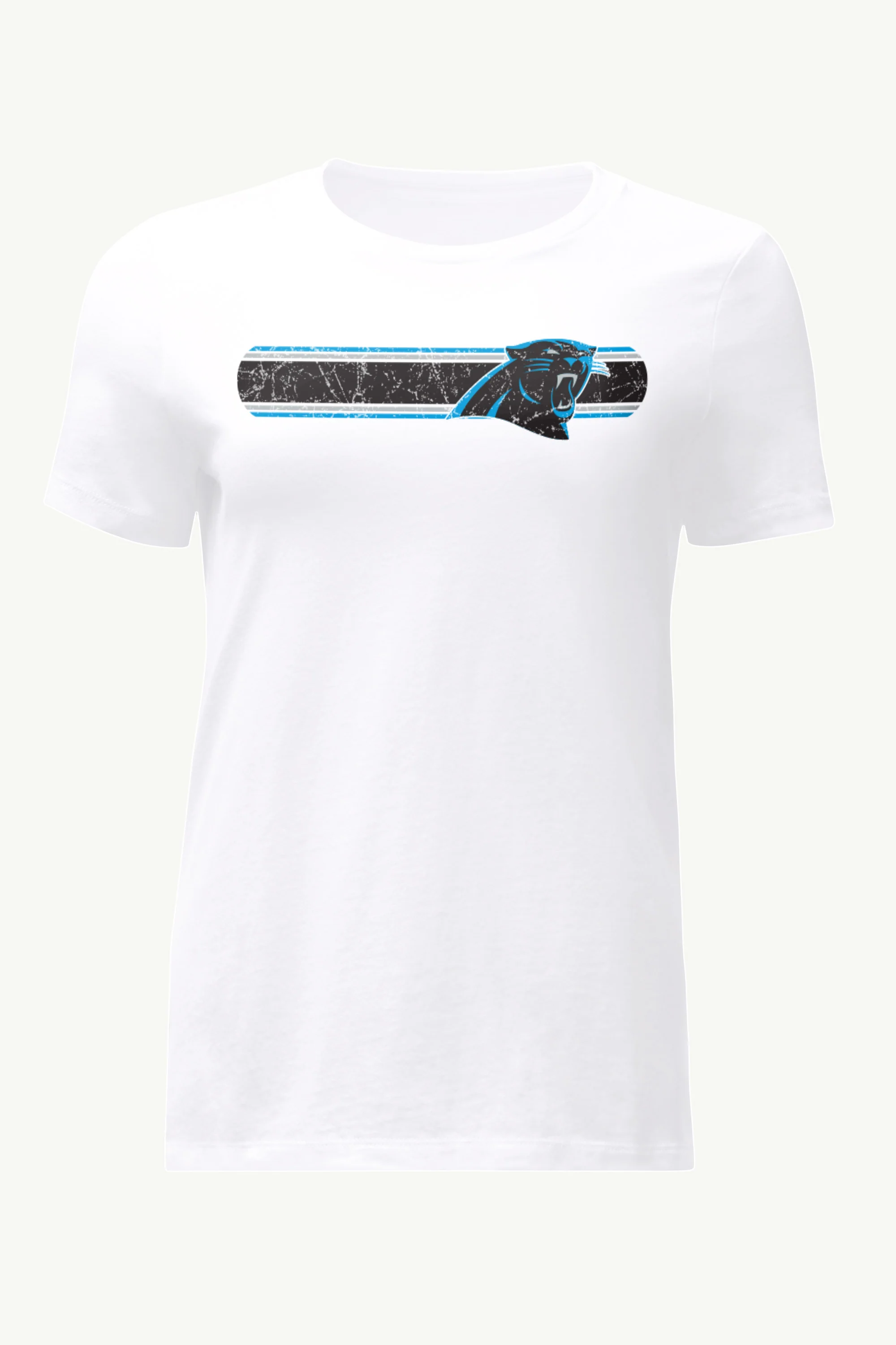 WOMENS CAROLINA PANTHERS STRIPE T SHIRT