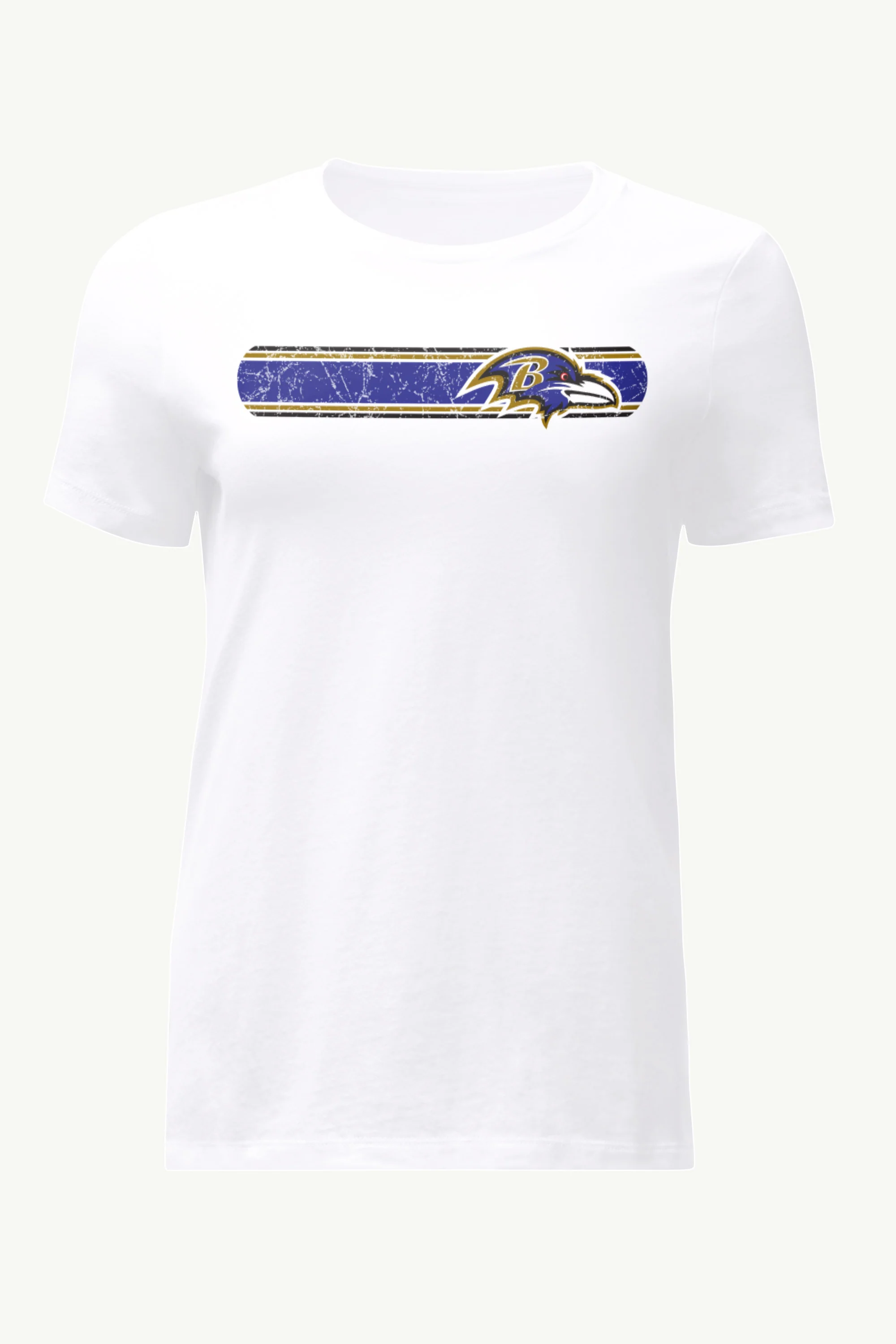 WOMENS BALTIMORE RAVENS STRIPE T SHIRT