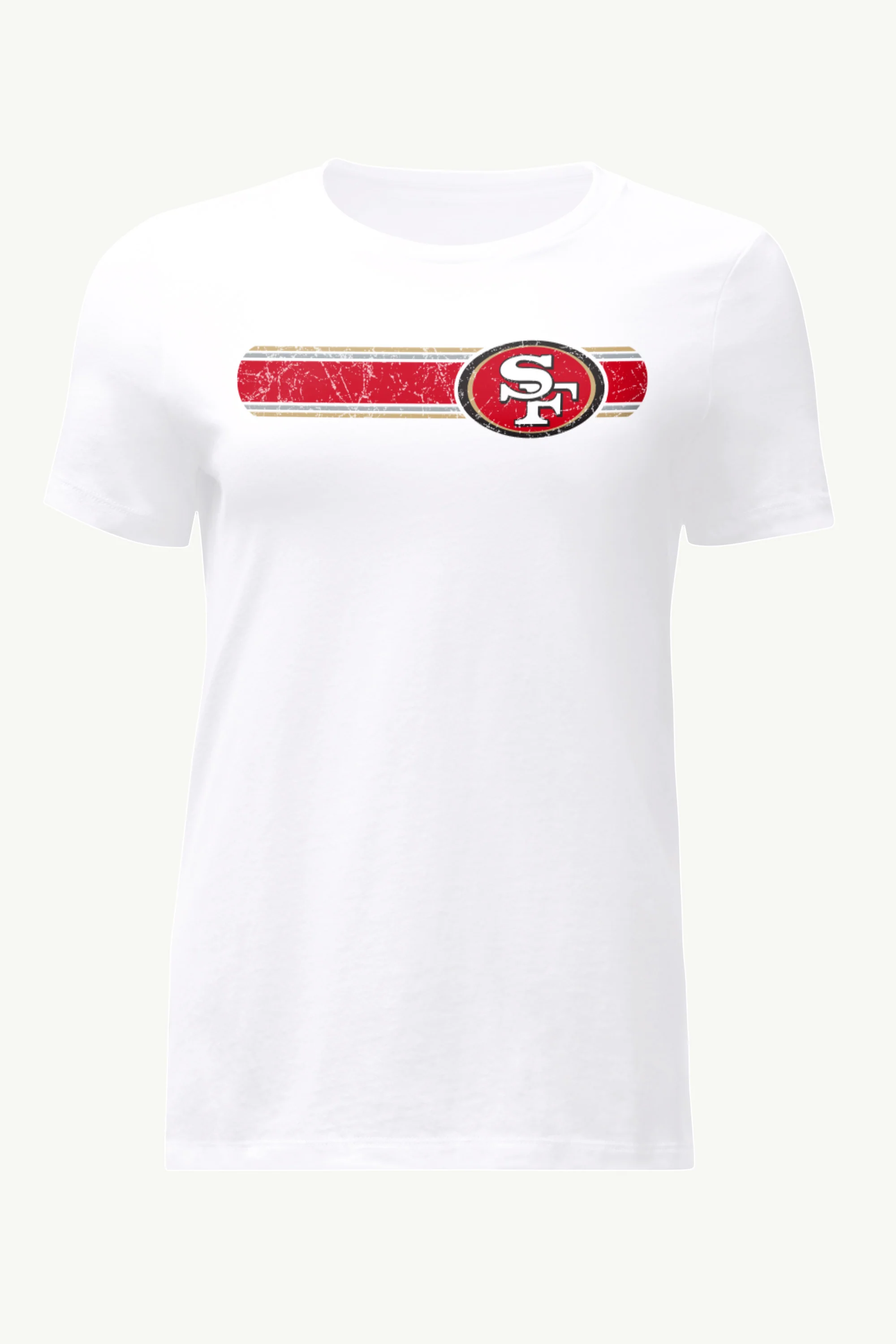 WOMENS SAN FRANCISCO 49ERS STRIPE T SHIRT