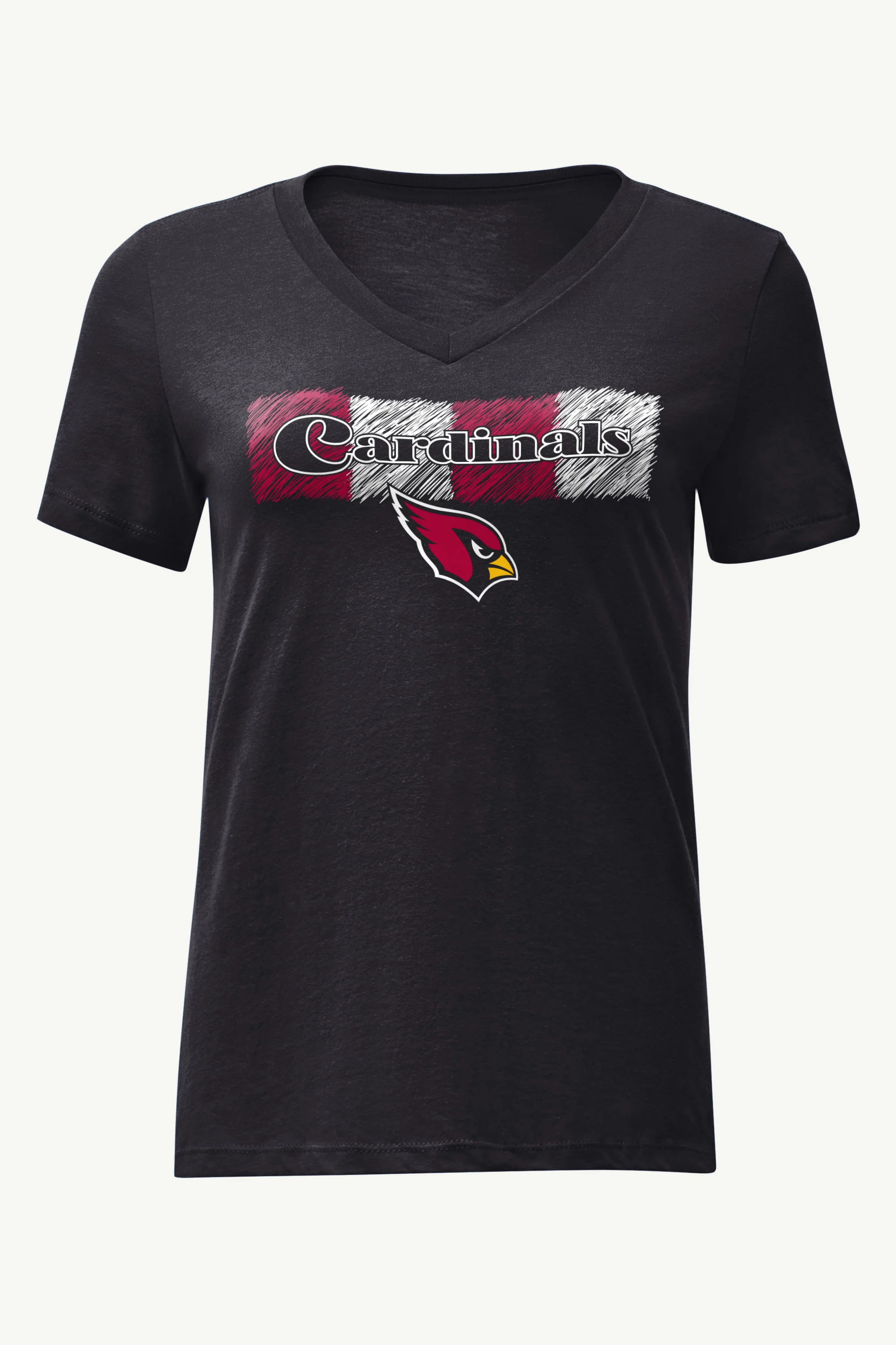 WOMENS ARIZONA CARDINALS COLOR SHADING V-NECK T SHIRT