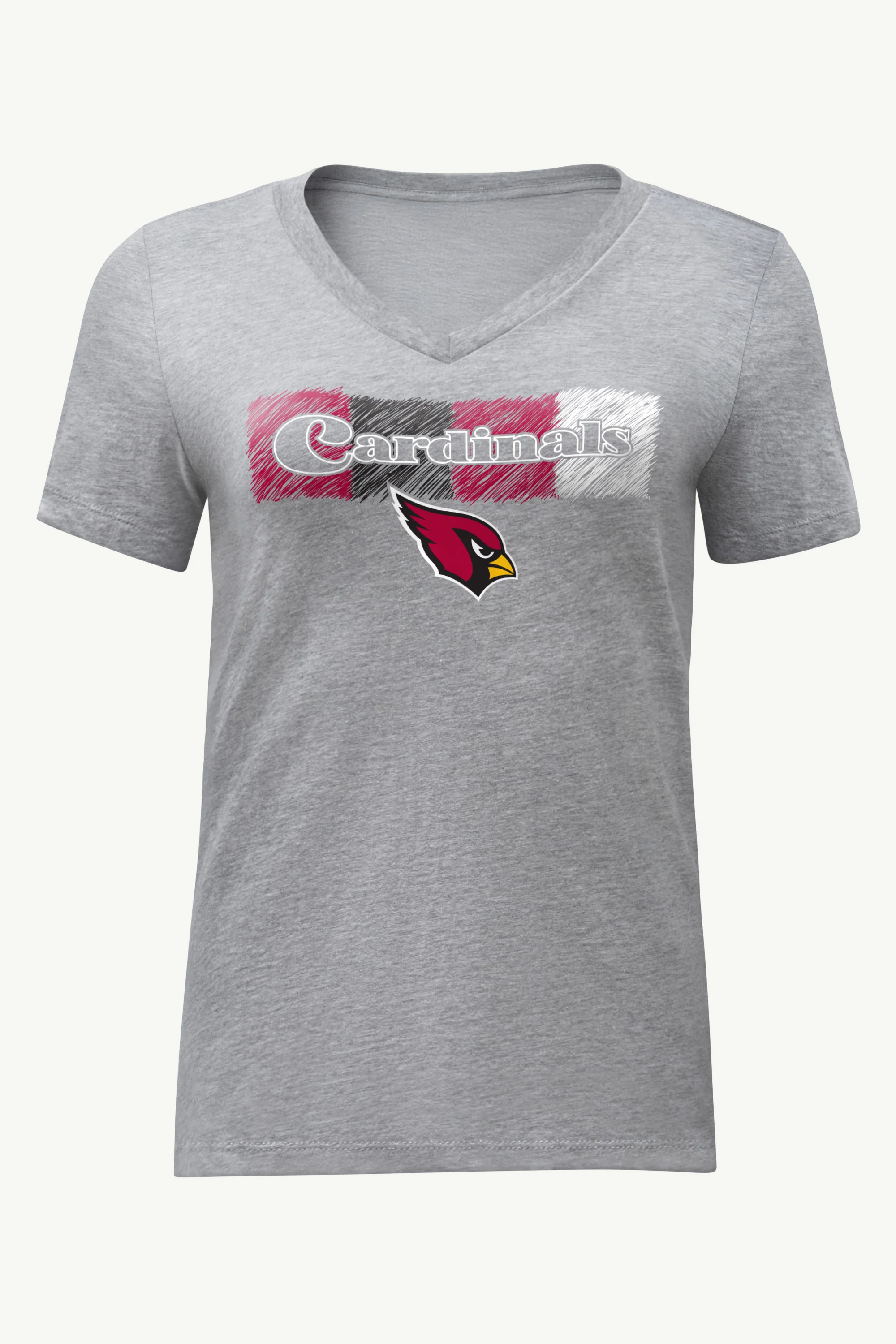 WOMENS ARIZONA CARDINALS COLOR SHADING V-NECK T SHIRT