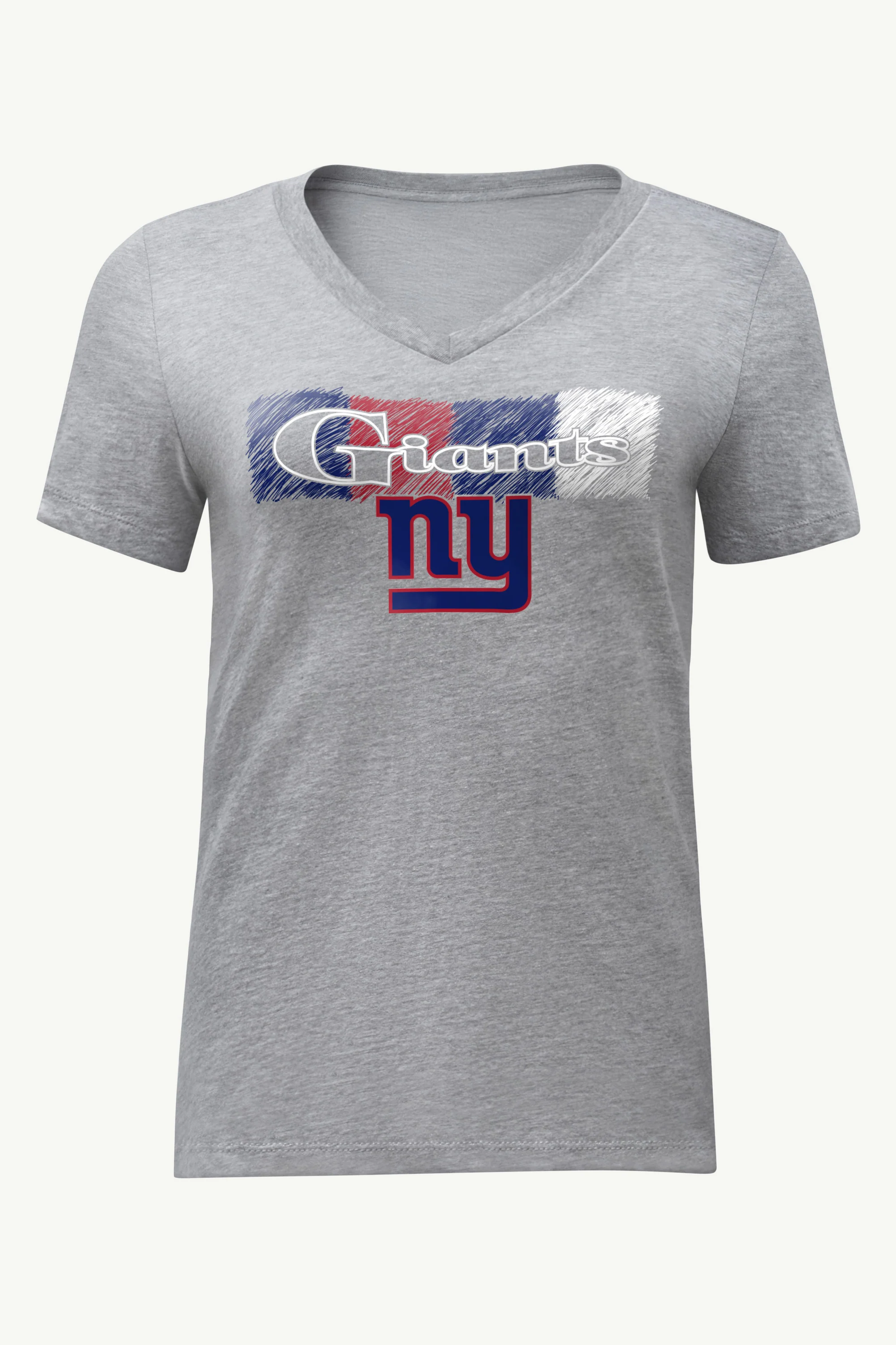 WOMENS NEW YORK GIANTS COLOR SHADING V-NECK T SHIRT