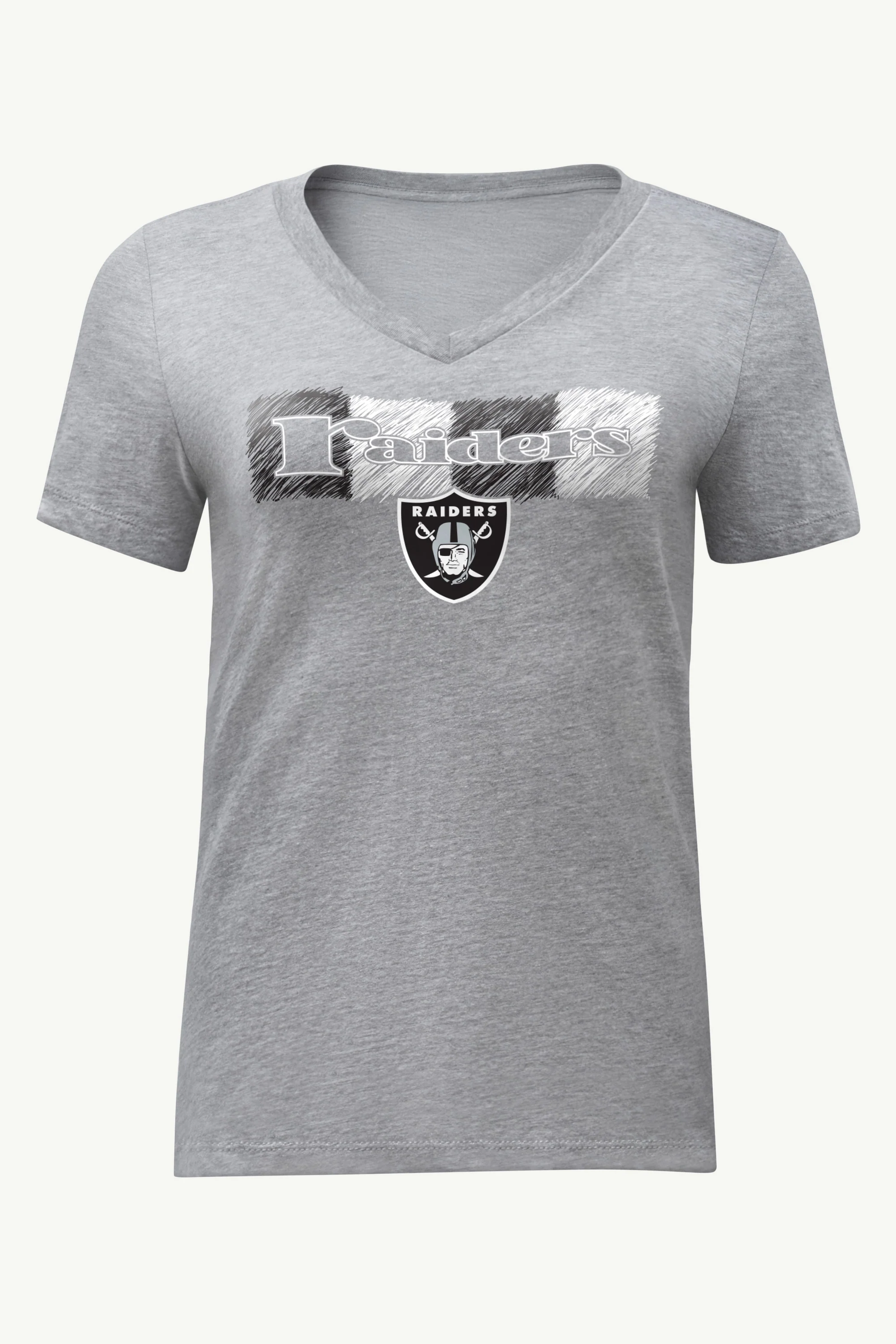WOMENS LAS VEGAS RAIDERS COLOR SHADING V-NECK T SHIRT