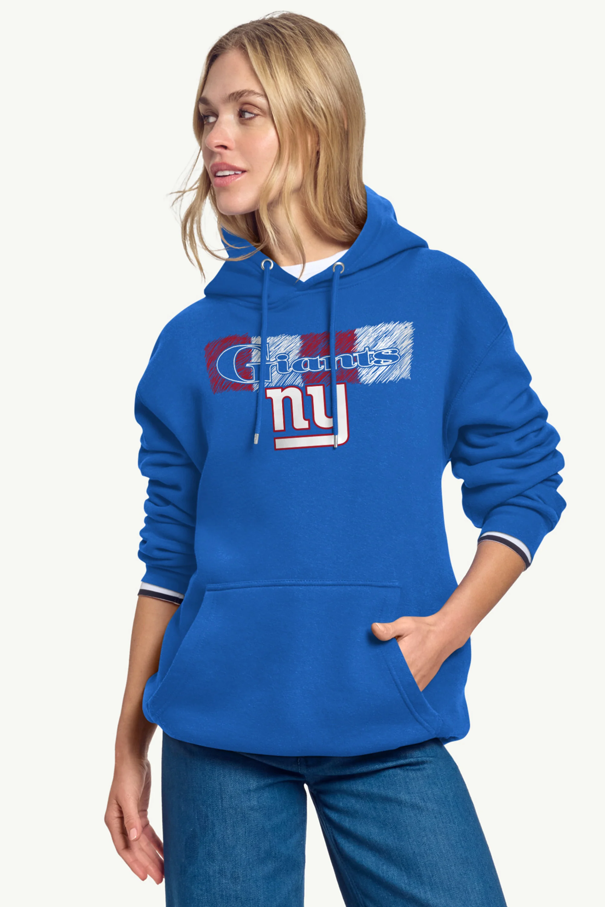 WOMENS NEW YORK GIANTS COLOR SHADING HOODIE - Image 2