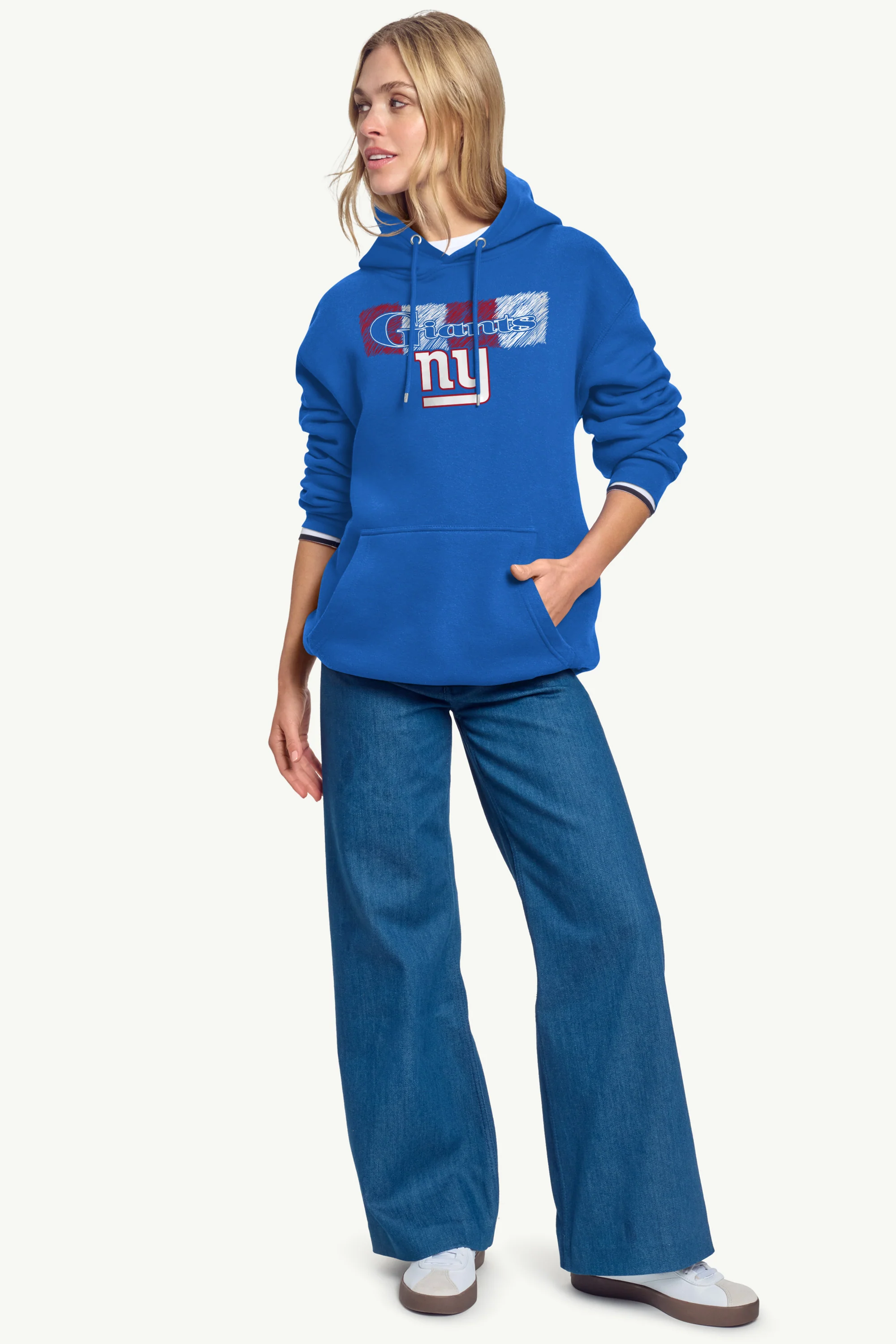 WOMENS NEW YORK GIANTS COLOR SHADING HOODIE - Image 3