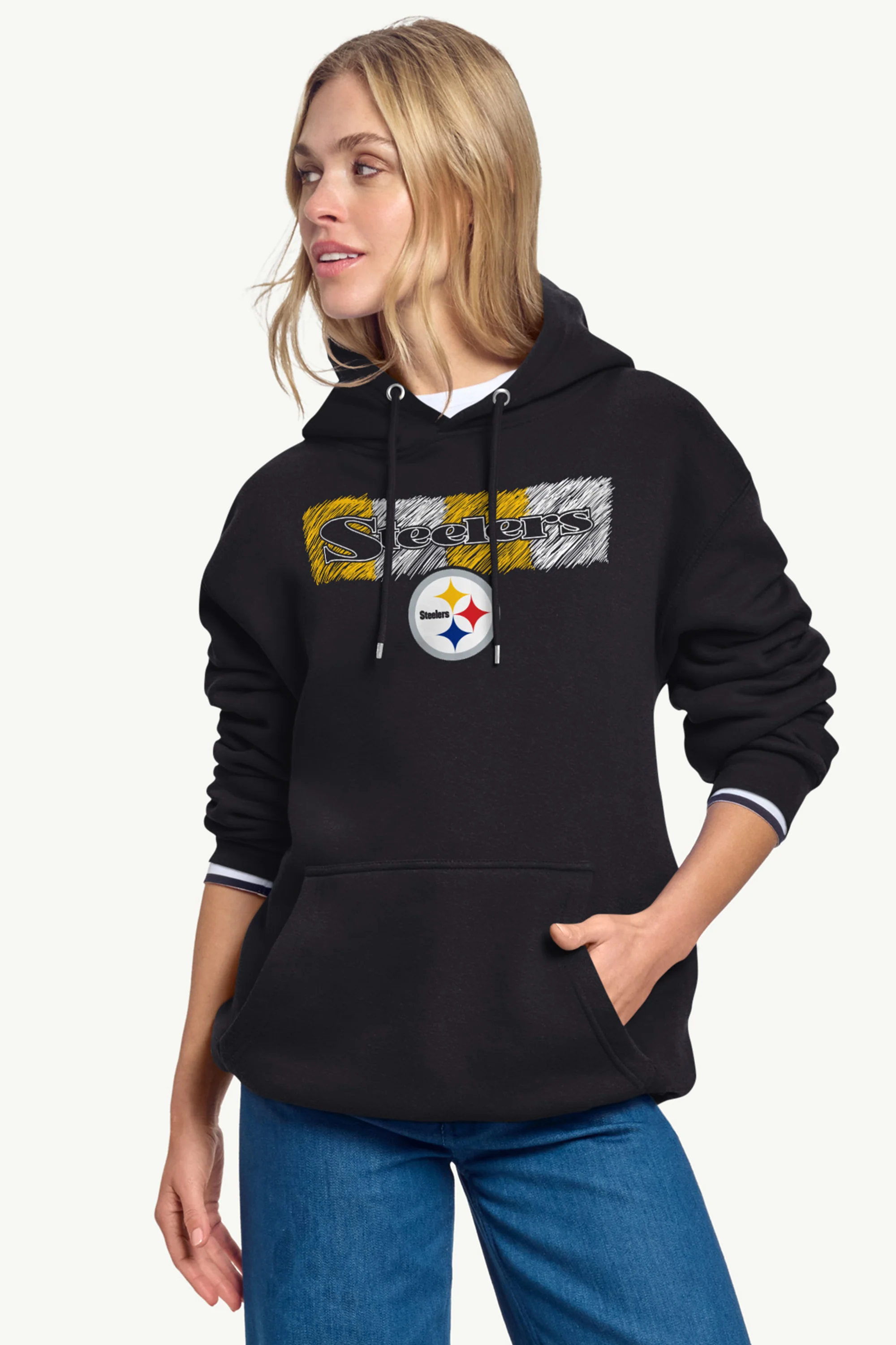 WOMENS PITTSBURGH STEELERS COLOR SHADING HOODIE - Image 2