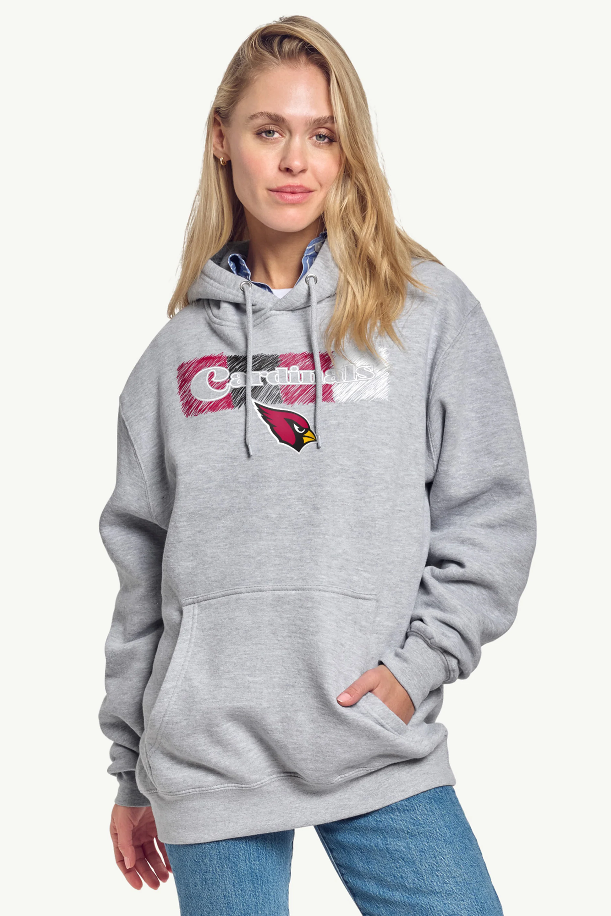 WOMENS ARIZONA CARDINALS COLOR SHADING HOODIE - Image 2