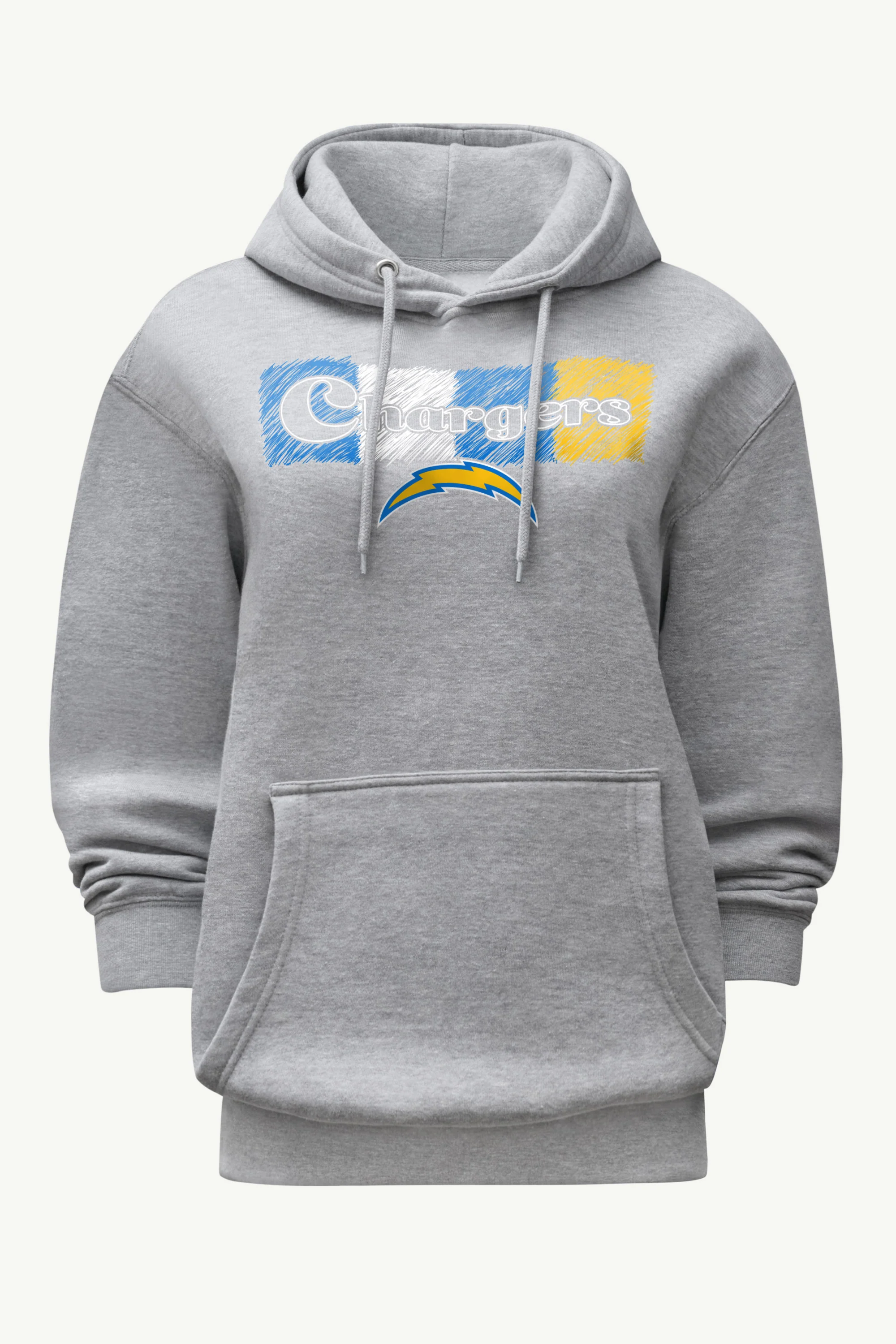 WOMENS LOS ANGELES CHARGERS COLOR SHADING HOODIE