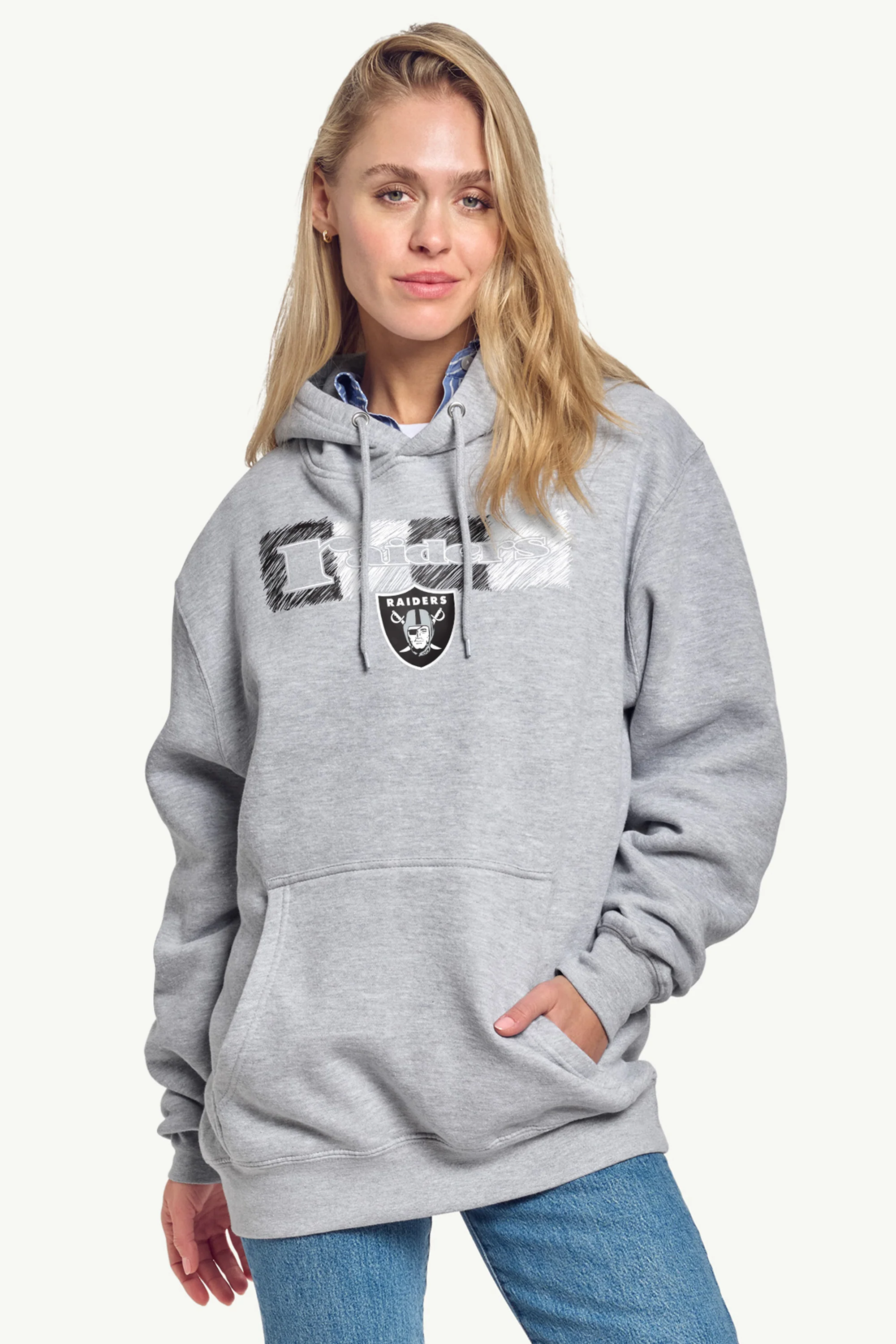 WOMENS LAS VEGAS RAIDERS COLOR SHADING HOODIE - Image 2