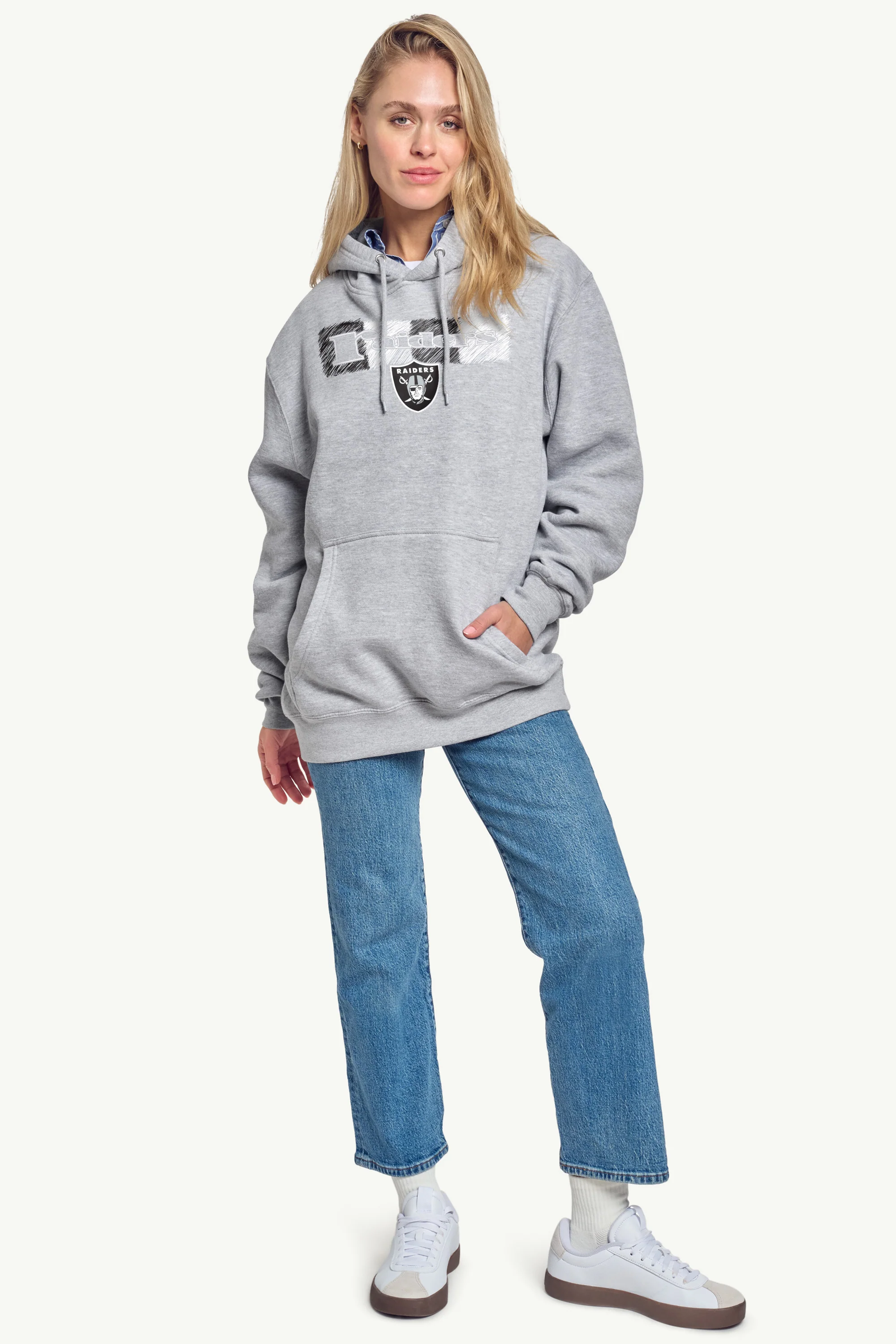 WOMENS LAS VEGAS RAIDERS COLOR SHADING HOODIE - Image 3