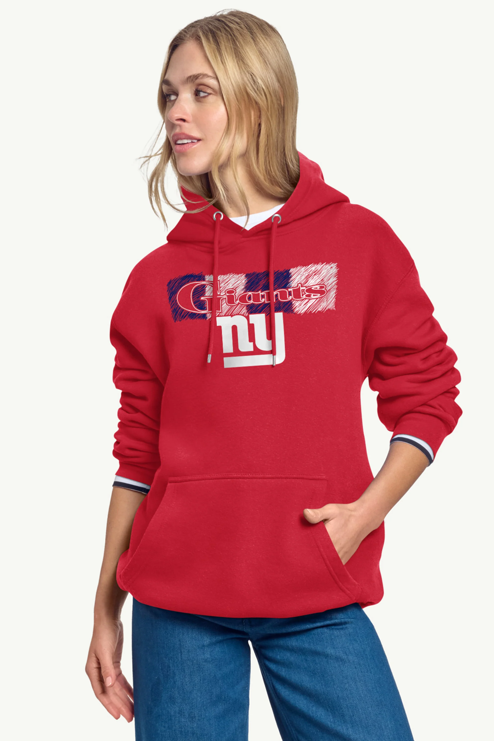 WOMENS NEW YORK GIANTS COLOR SHADING HOODIE - Image 2
