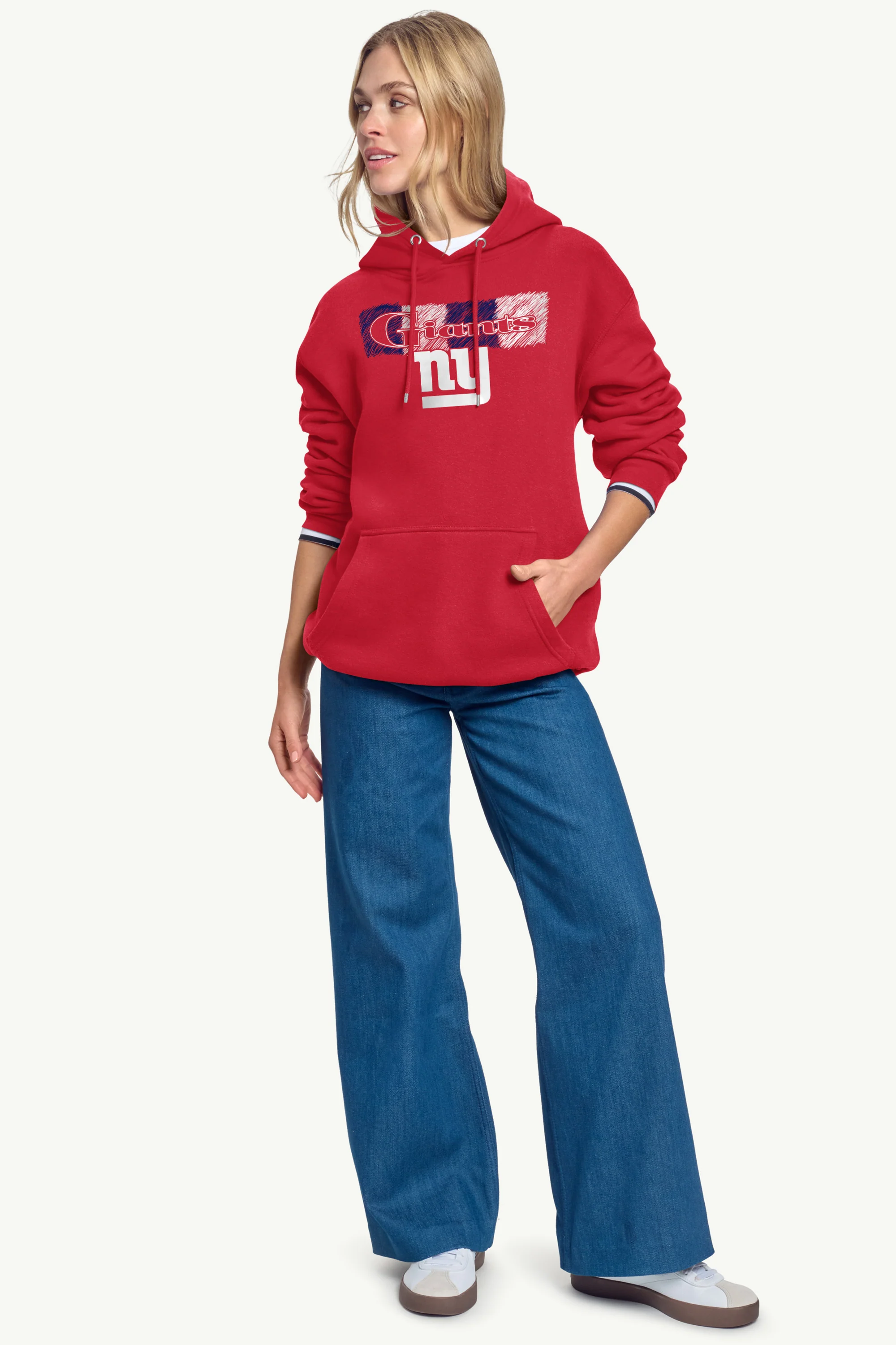 WOMENS NEW YORK GIANTS COLOR SHADING HOODIE - Image 3