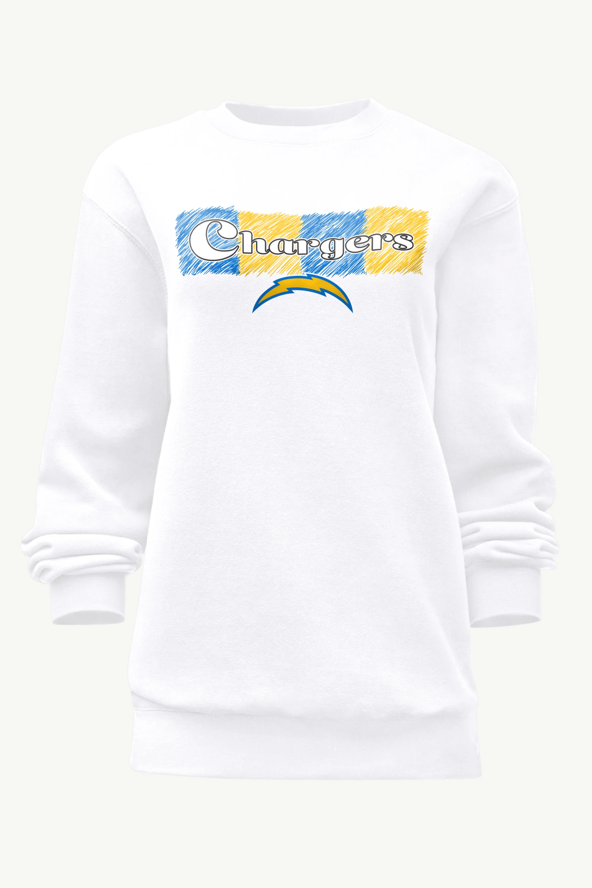 WOMENS LOS ANGELES CHARGERS COLOR SHADING SWEATSHIRT